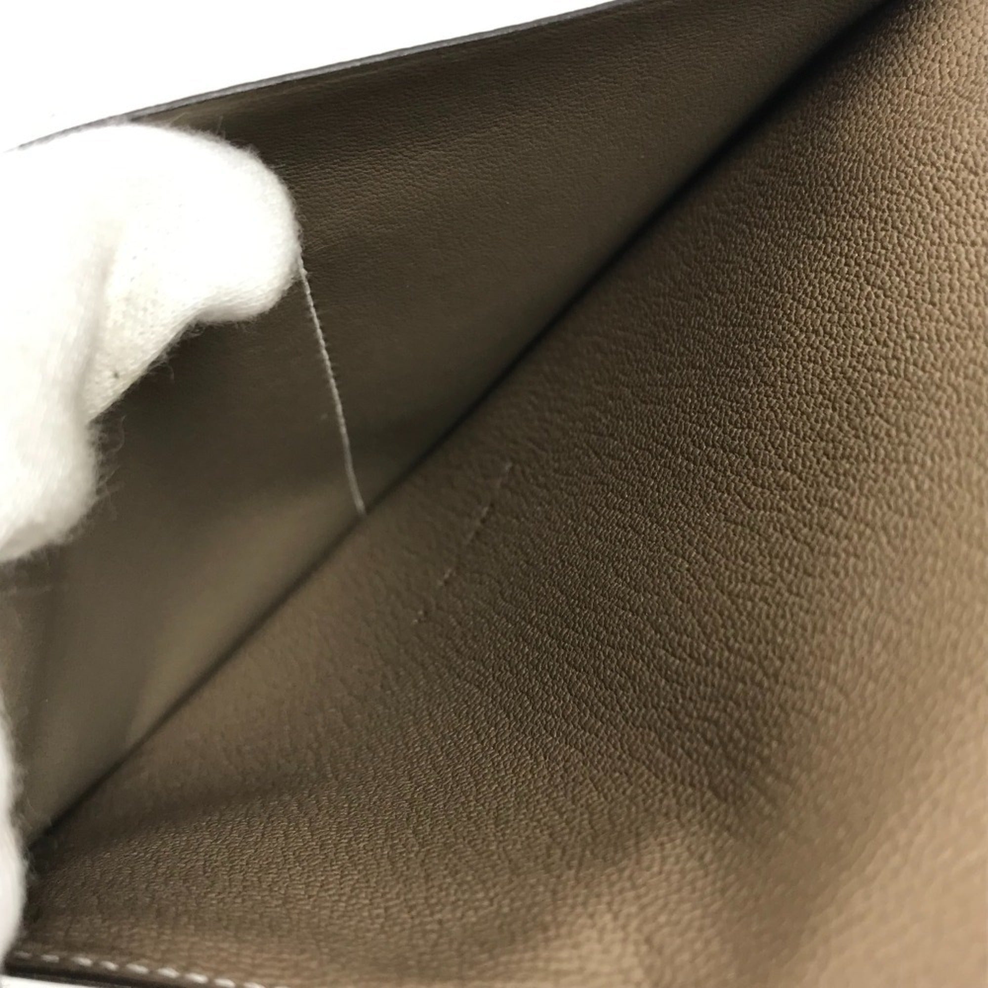 Hermes Etoupe Gray Gray Chevre Leather (Pre-Owned)