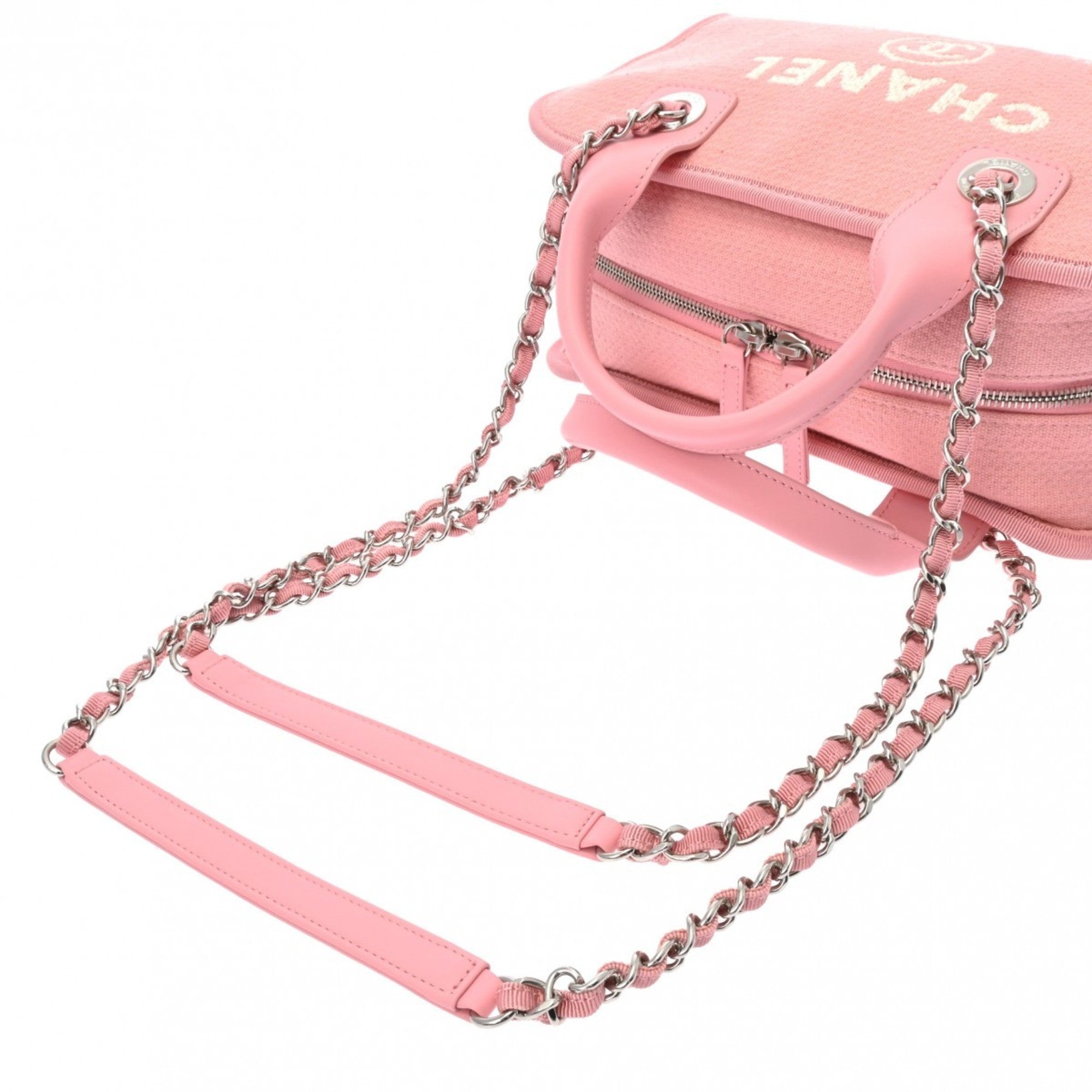 Chanel Pink Canvas Handbag (Pre-Owned)