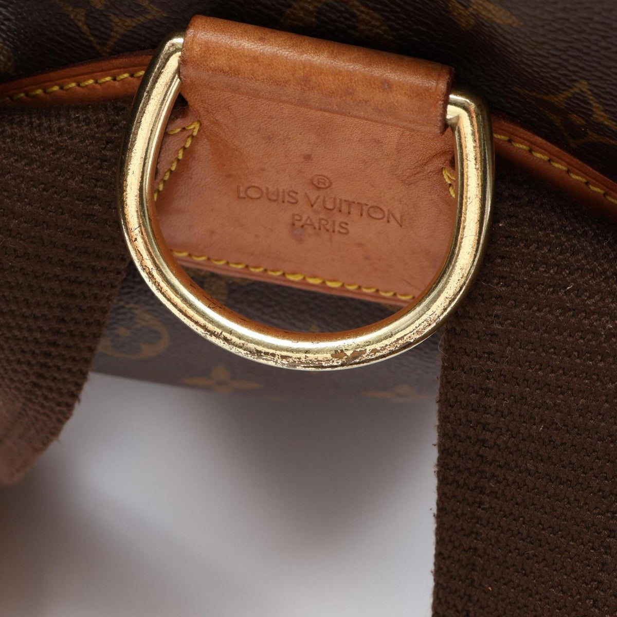 Louis Vuitton Brown Coated Canvas Leather Backpack Handbag (Pre-Owned)