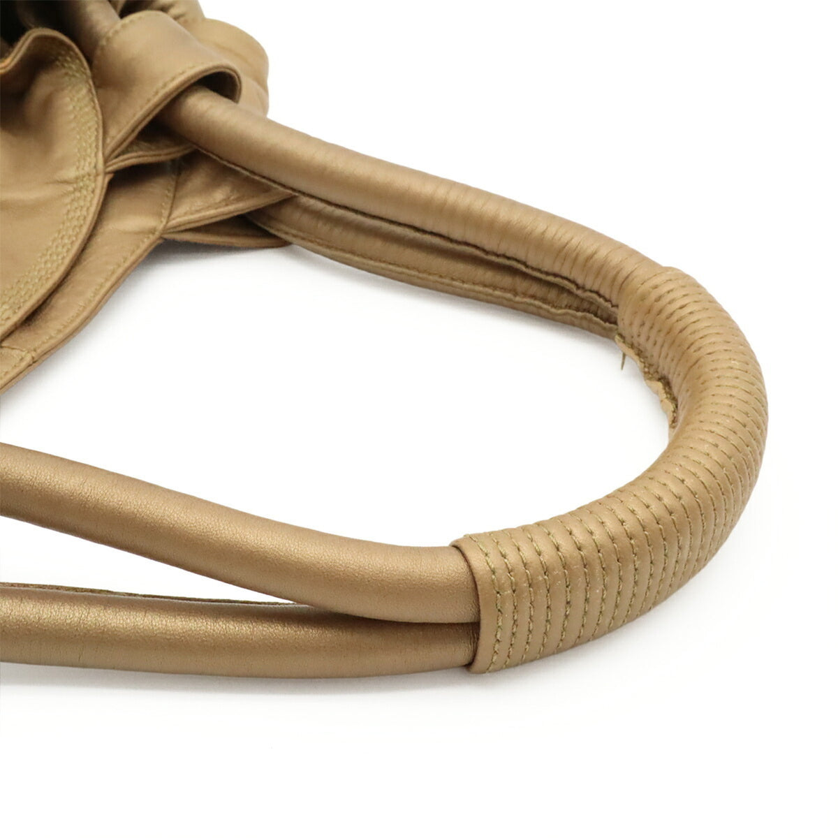 Loewe Champagne Gold Leather Handbag (Pre-Owned)