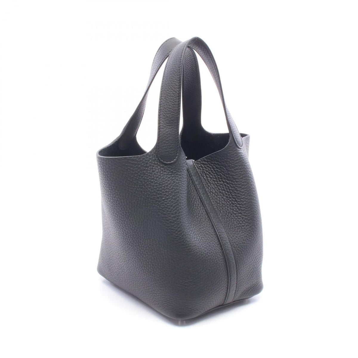 Hermes Black Taurillon Clemence Leather Handbag (Pre-Owned)