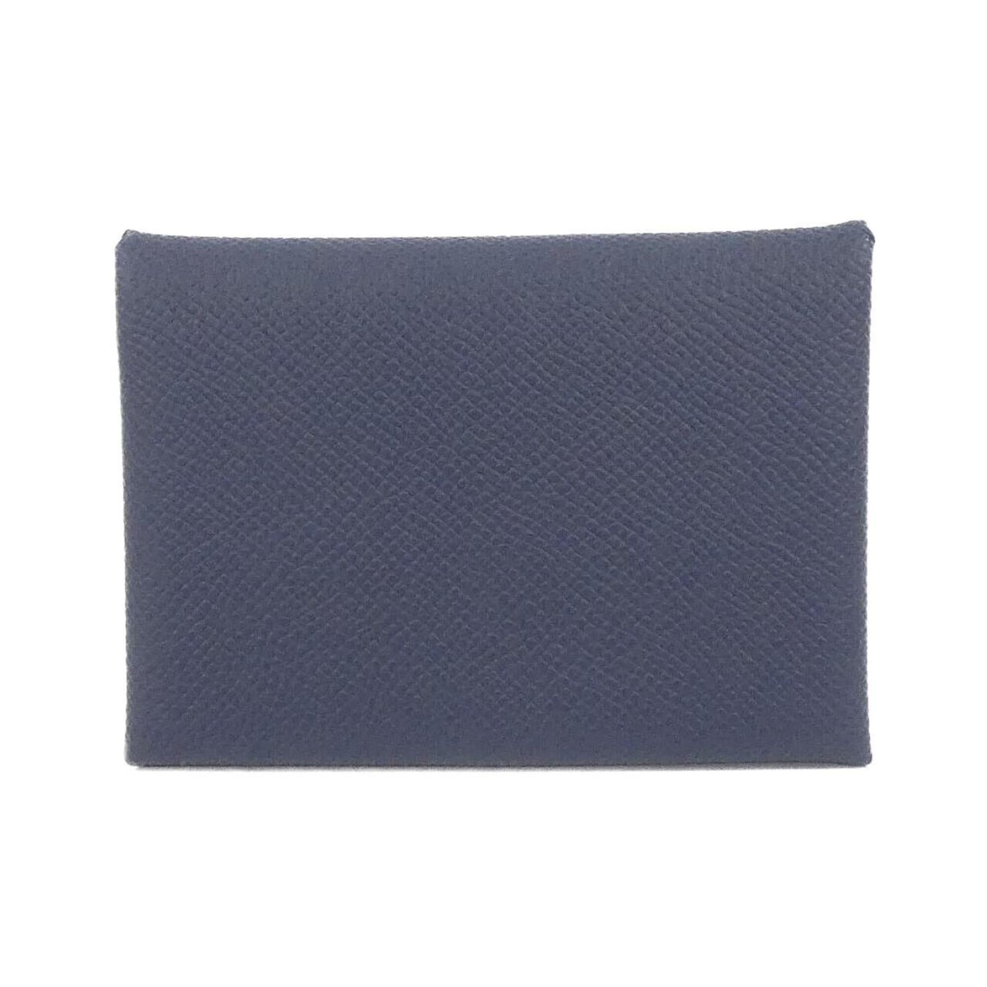 Hermes Blue Epsom Leather Coin Purse/Coin Case (Pre-Owned)