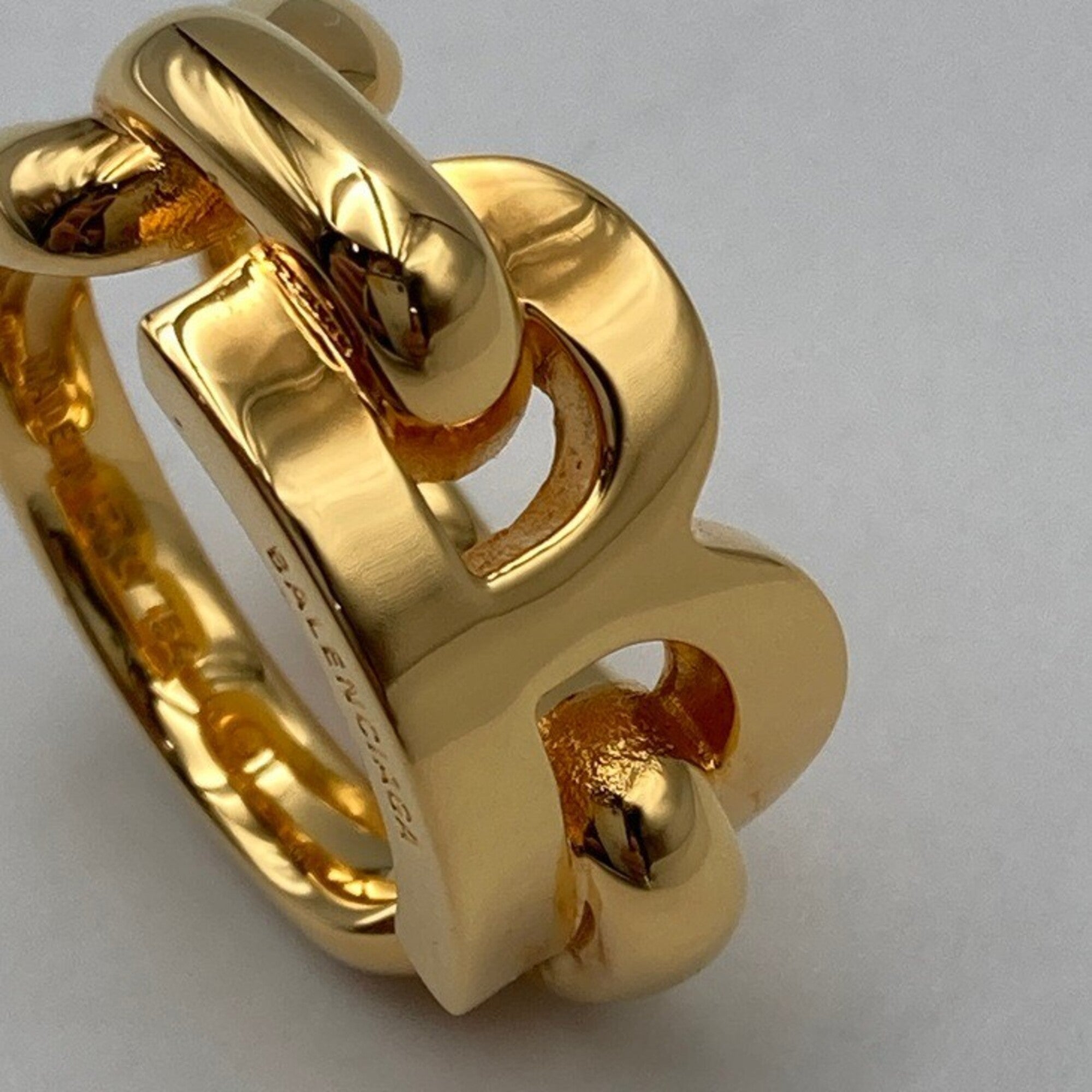 Balenciaga Gold Brass Band Ring (Pre-Owned)