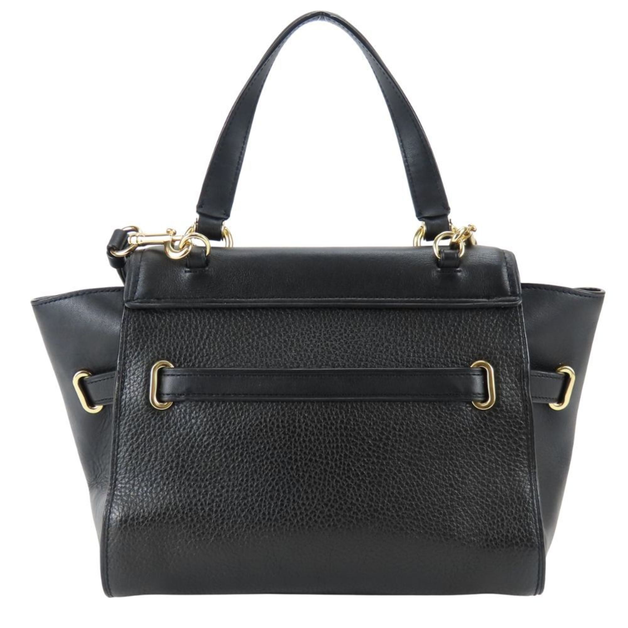 Coach Black Leather Handbag Shoulder Bag (Pre-Owned)