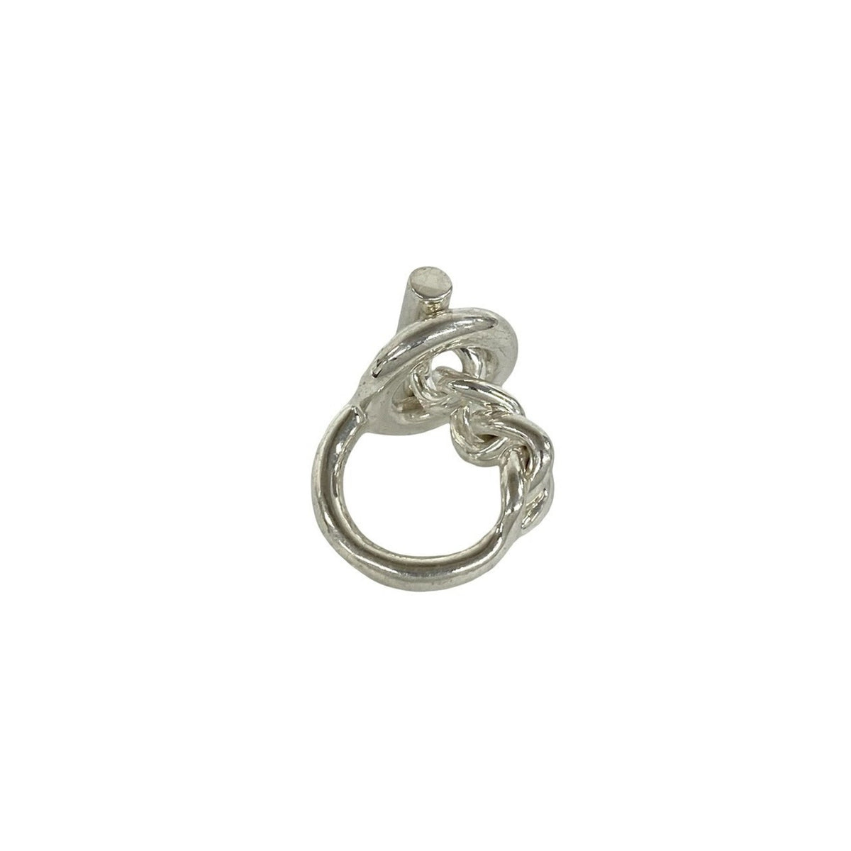 Hermes Silver Silver 925 Band Ring (Pre-Owned)