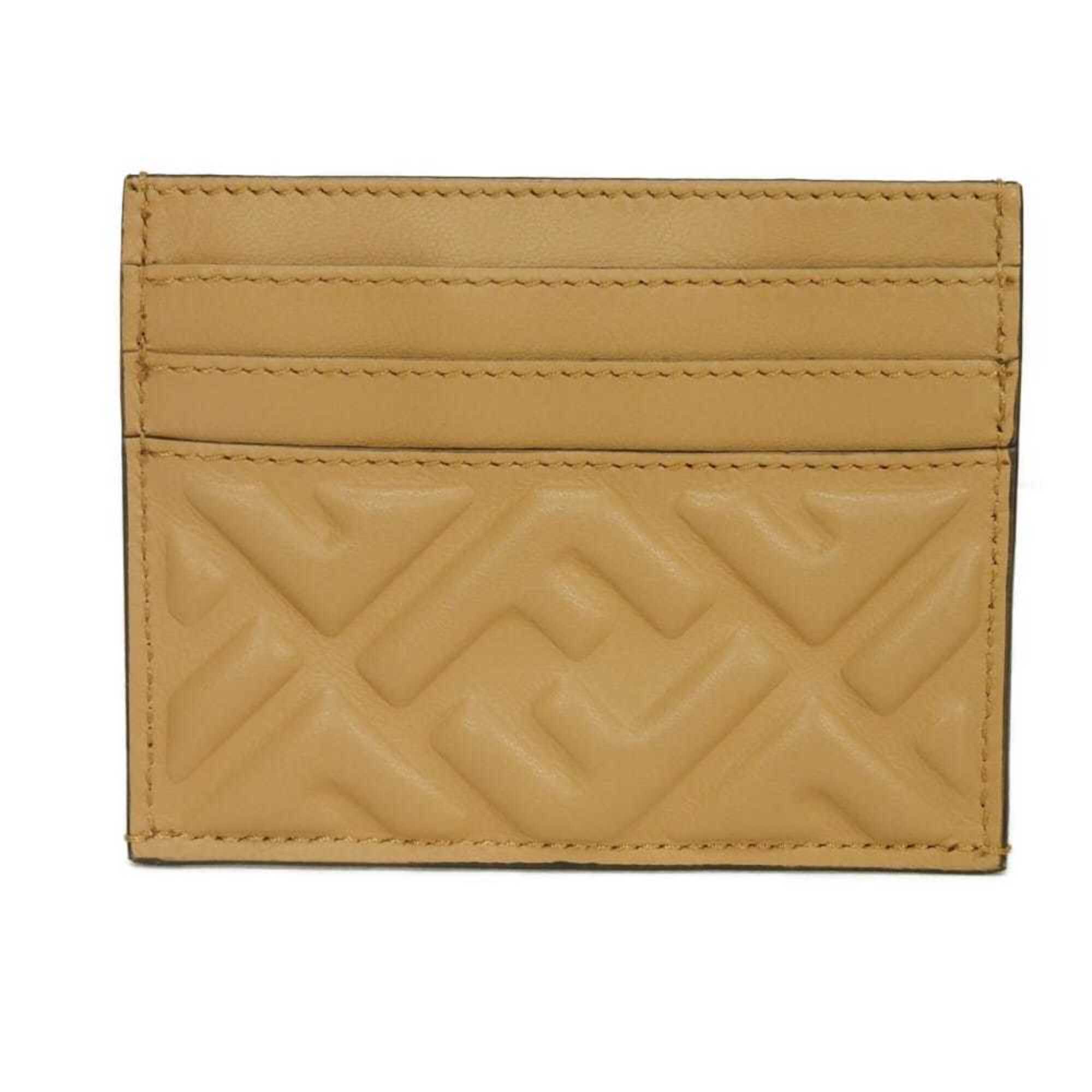 Fendi Beige Leather Coin Purse/Coin Case (Pre-Owned)