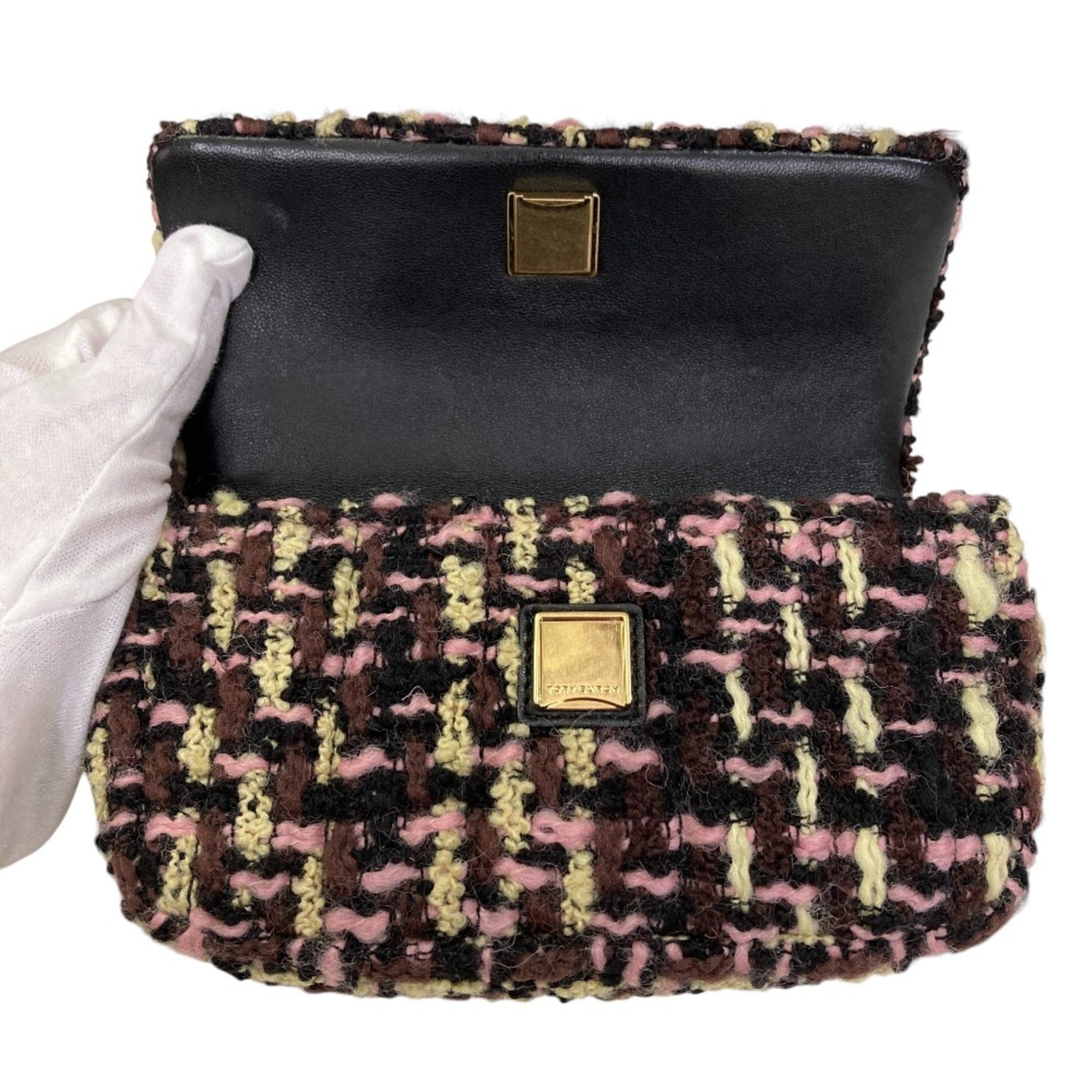 Tory Burch Multi-Color Tweed Shoulder Bag (Pre-Owned)