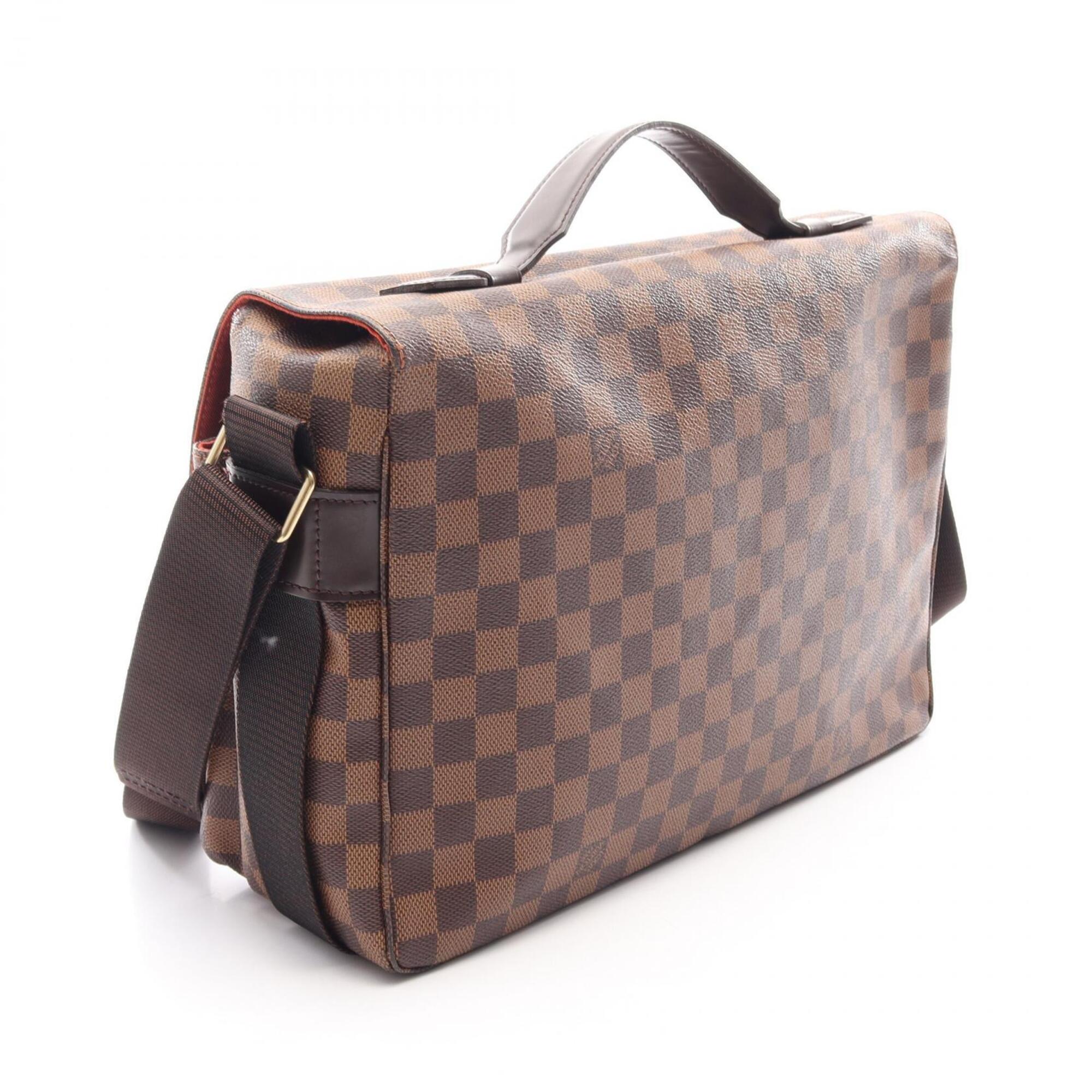 Louis Vuitton Brown Ebene Coated Canvas Leather Handbag Shoulder Bag (Pre-Owned)