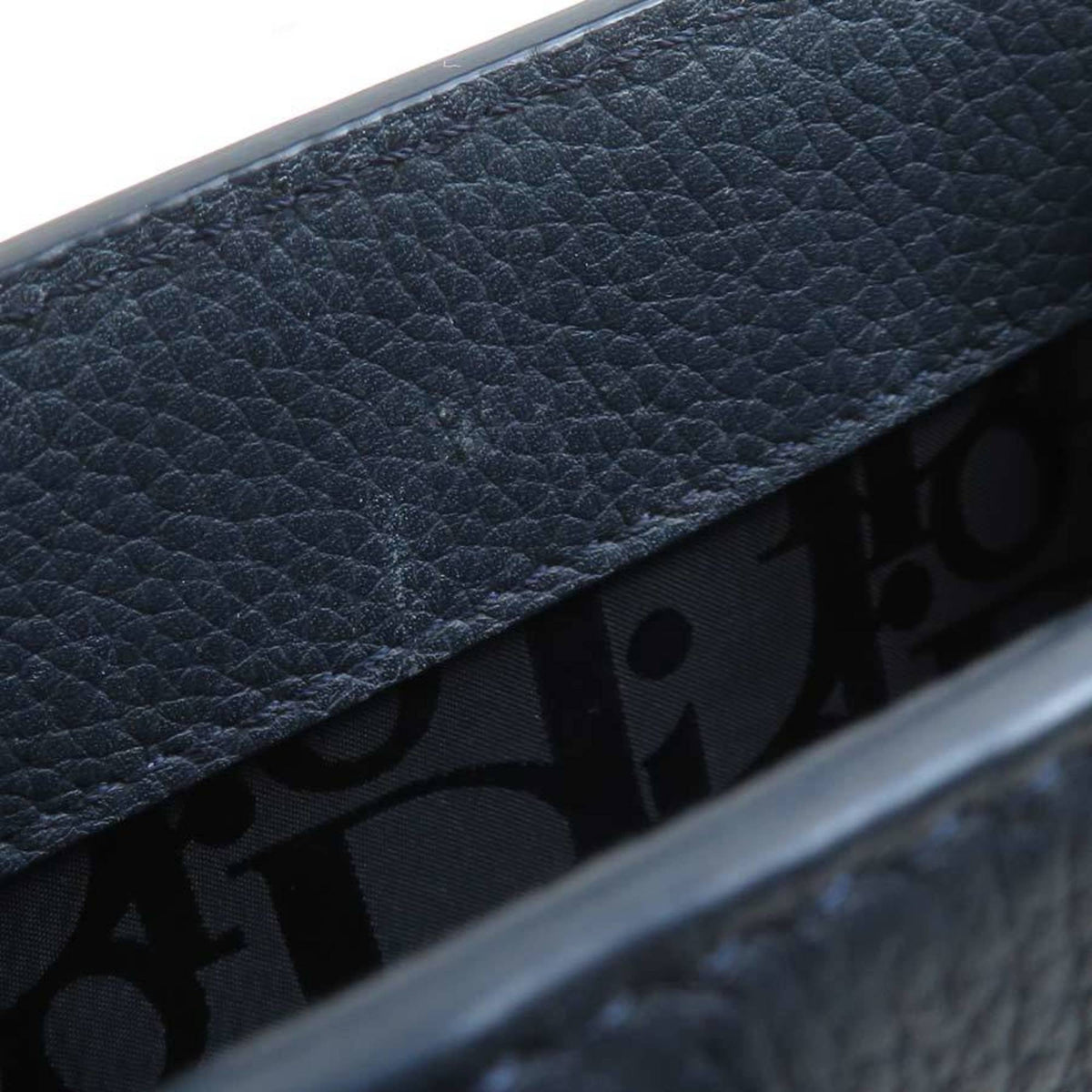 Christian Dior Navy Leather Shoulder Bag (Pre-Owned)