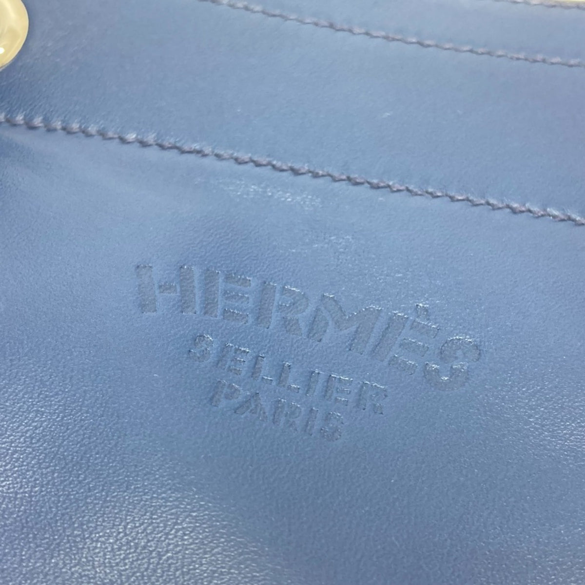 Hermes Blue Swift Leather Pochette Shoulder Bag (Pre-Owned)