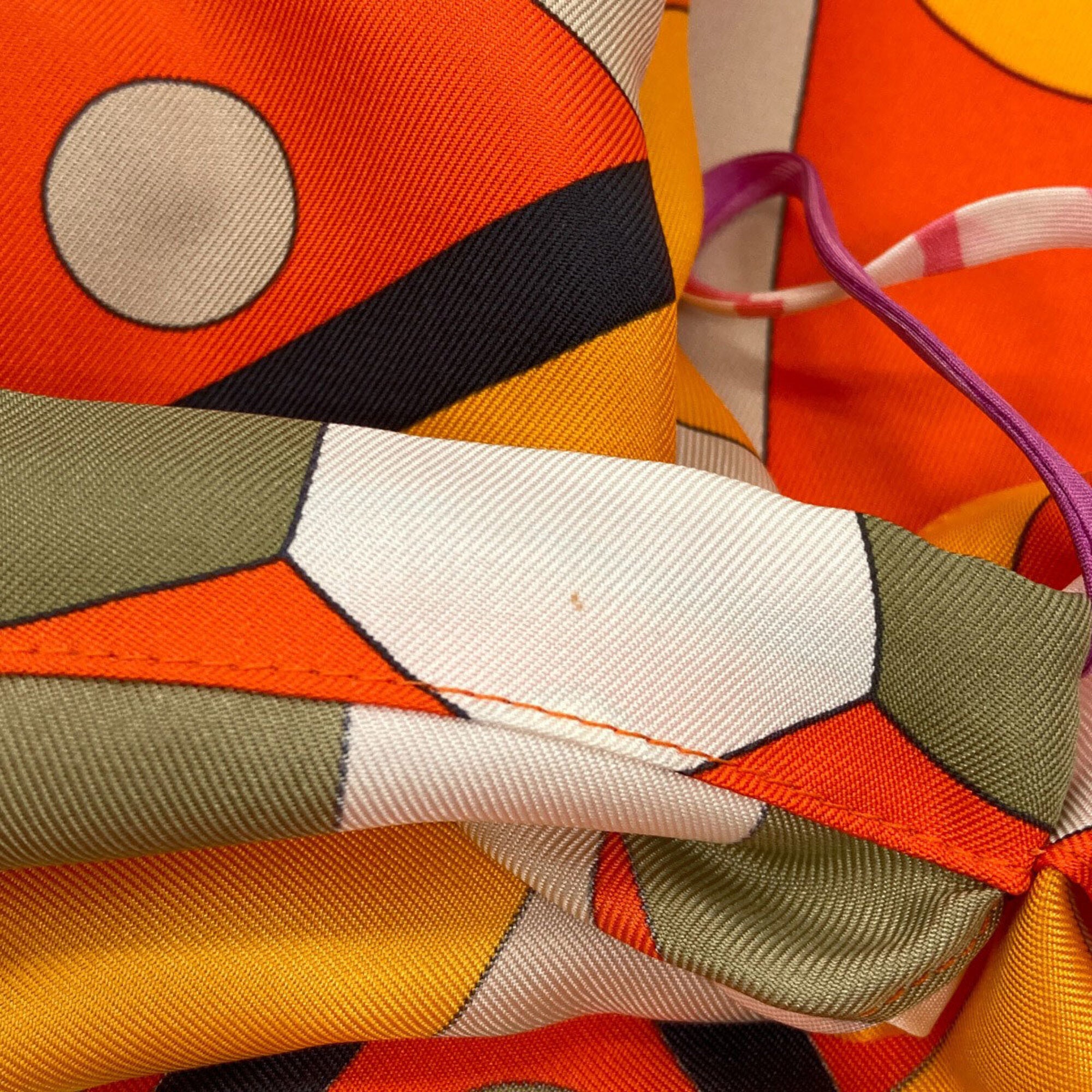 Hermes Orange Silk Eco-Bag Tote Bag (Pre-Owned)