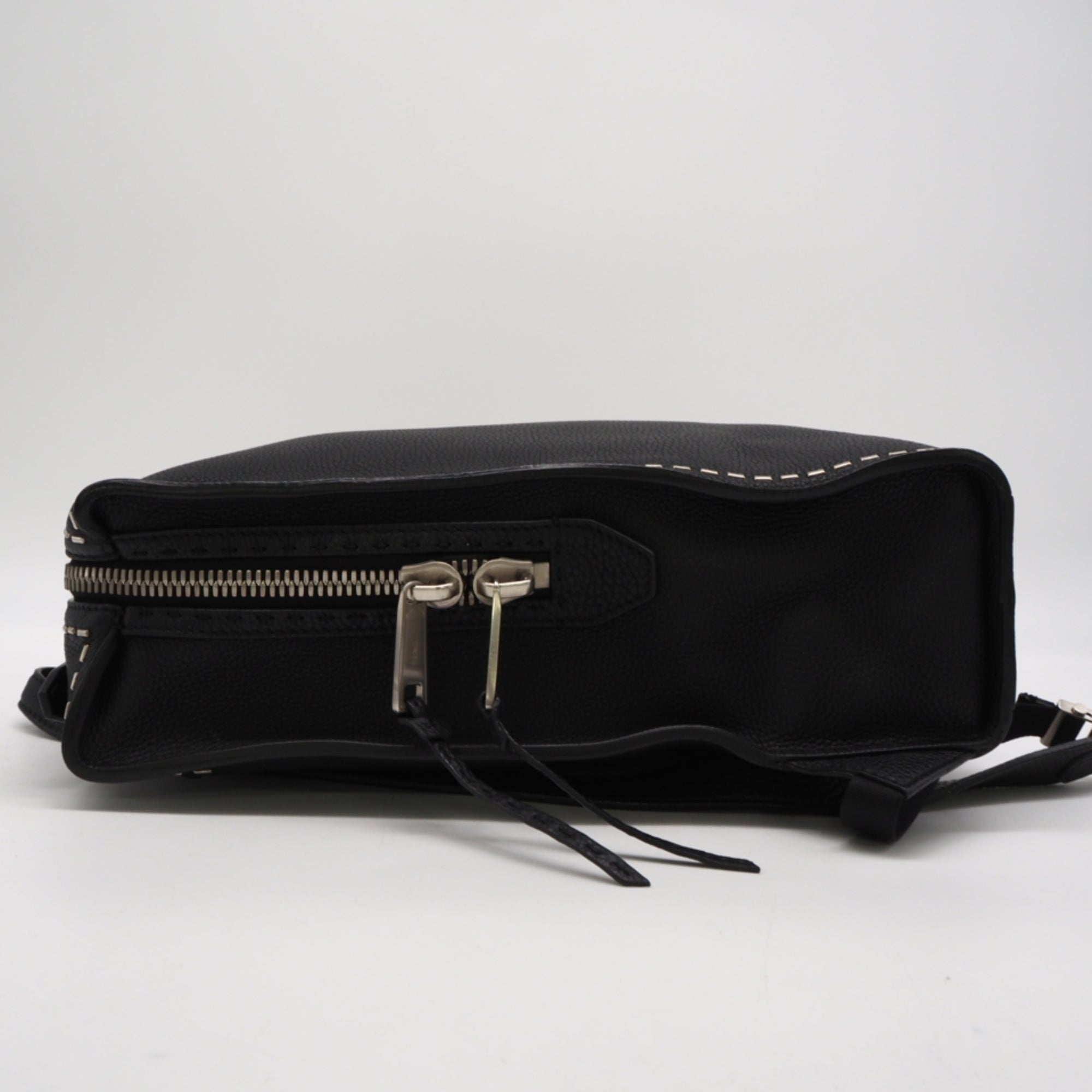 Fendi Selleria Black Leather Backpack (Pre-Owned)