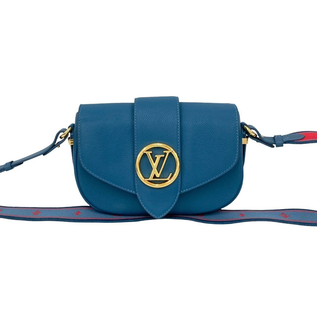 Louis Vuitton Blue Leather Pochette Shoulder Bag (Pre-Owned)