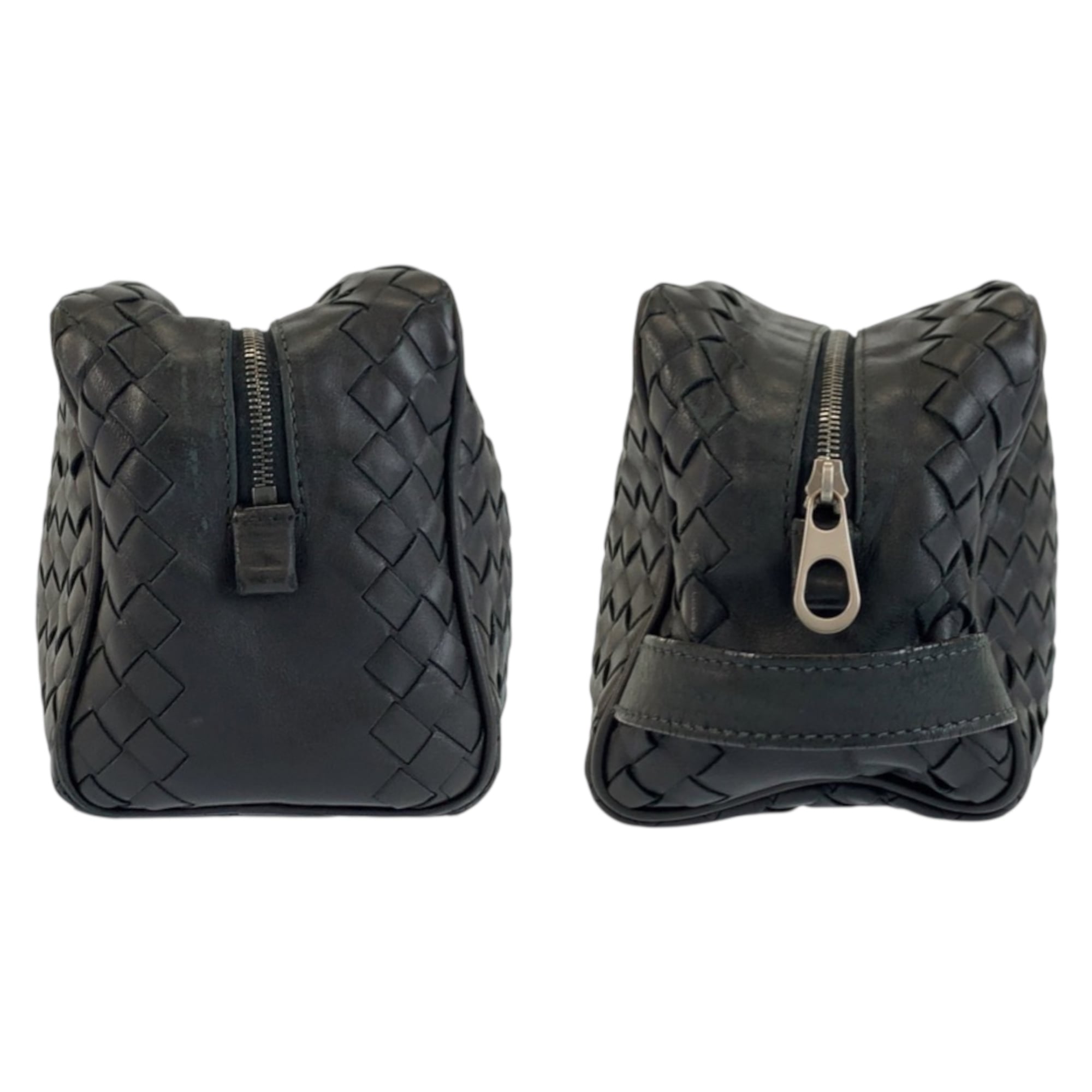 Bottega Veneta Black Intrecciato Clutch Bag (Pre-Owned)