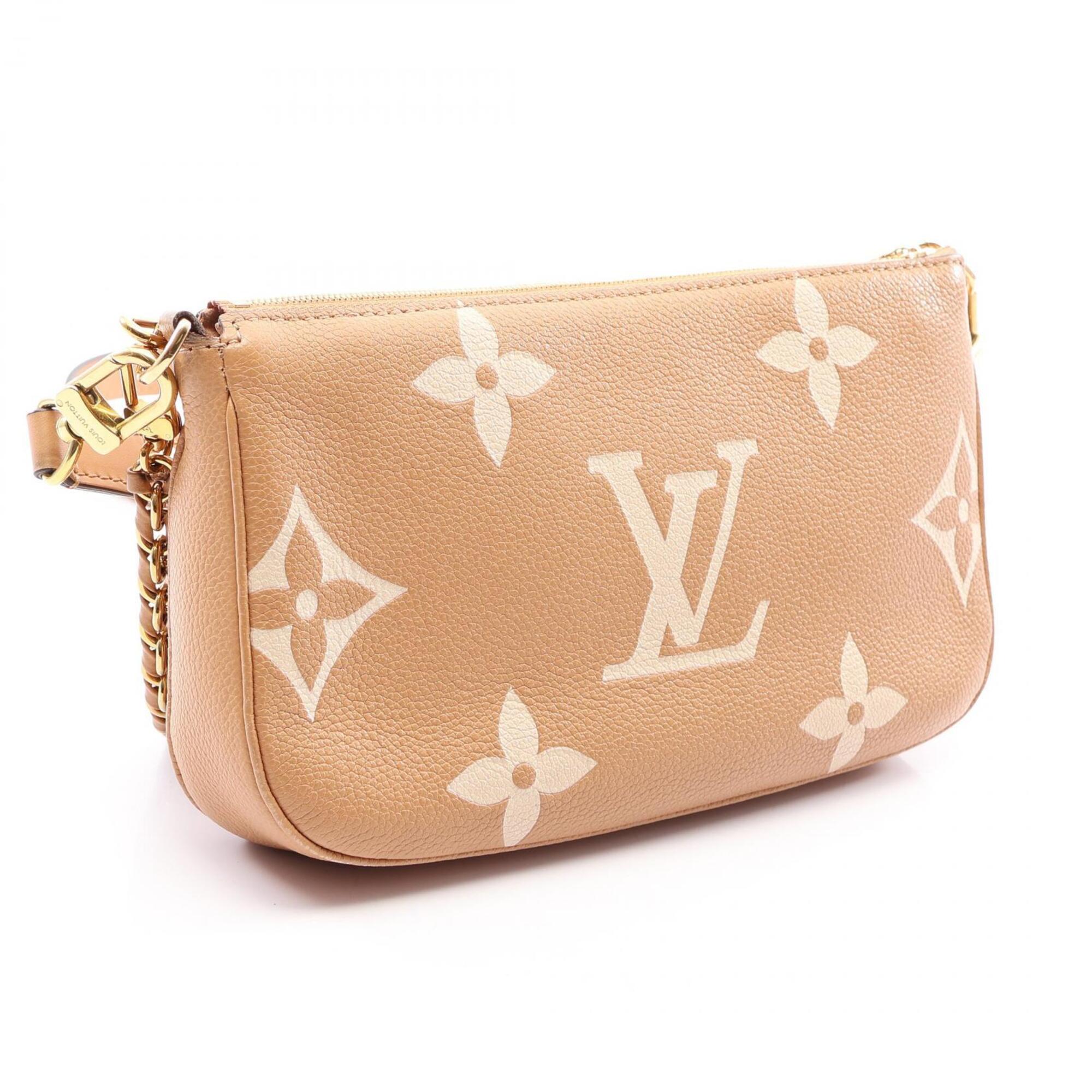 Louis Vuitton Beige Monogram Empreinte Handbag Pochette Shoulder Bag (Pre-Owned)