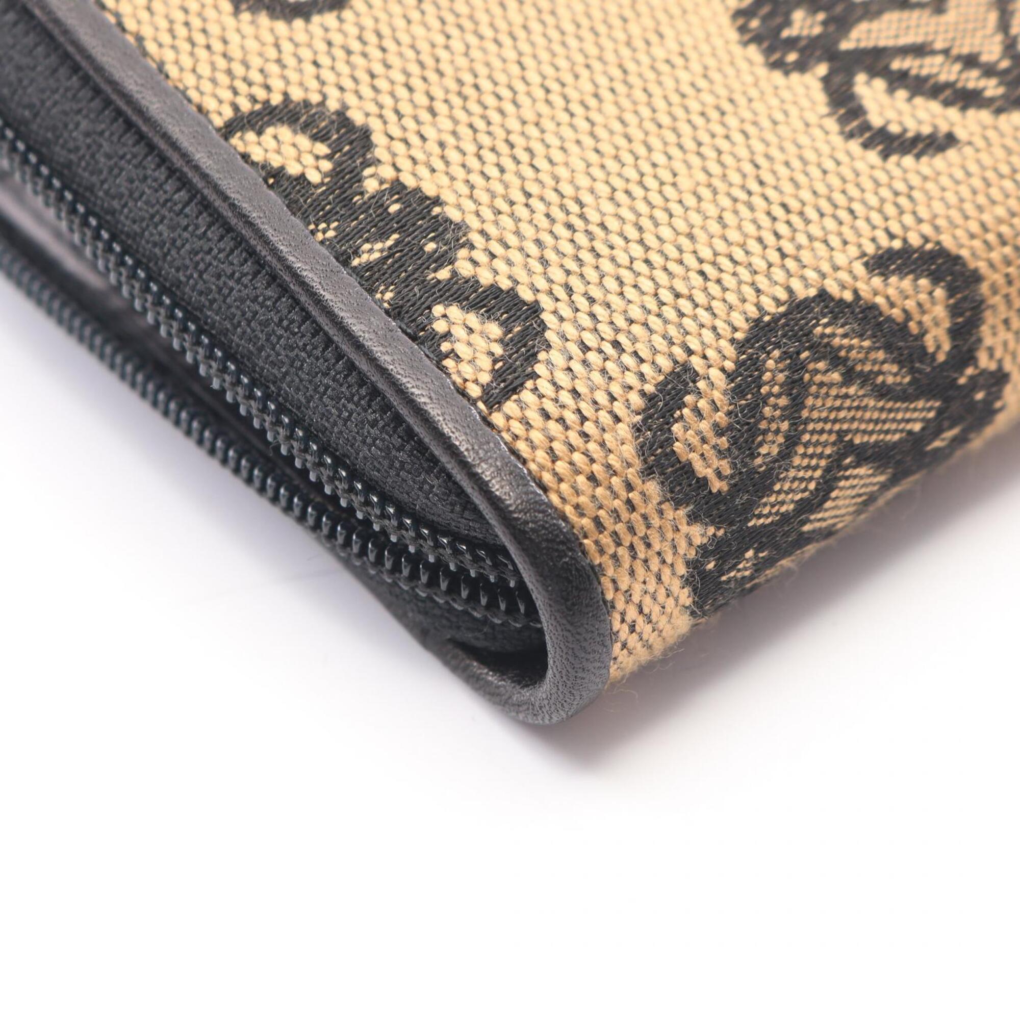 Loewe Beige Black Canvas Coin Purse/Coin Case (Pre-Owned)
