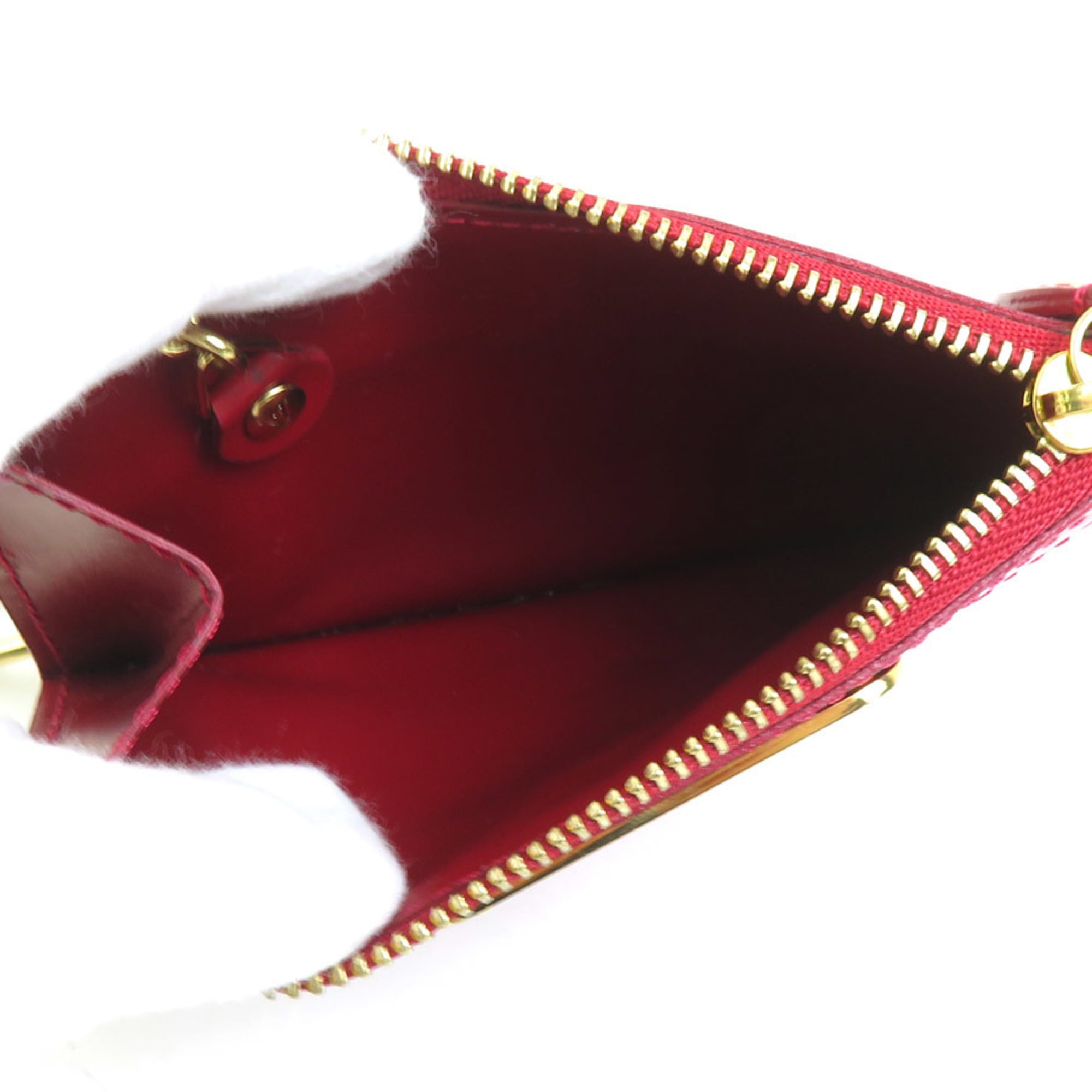 Louis Vuitton Dark Red Patent Leather Pochette (Pre-Owned)