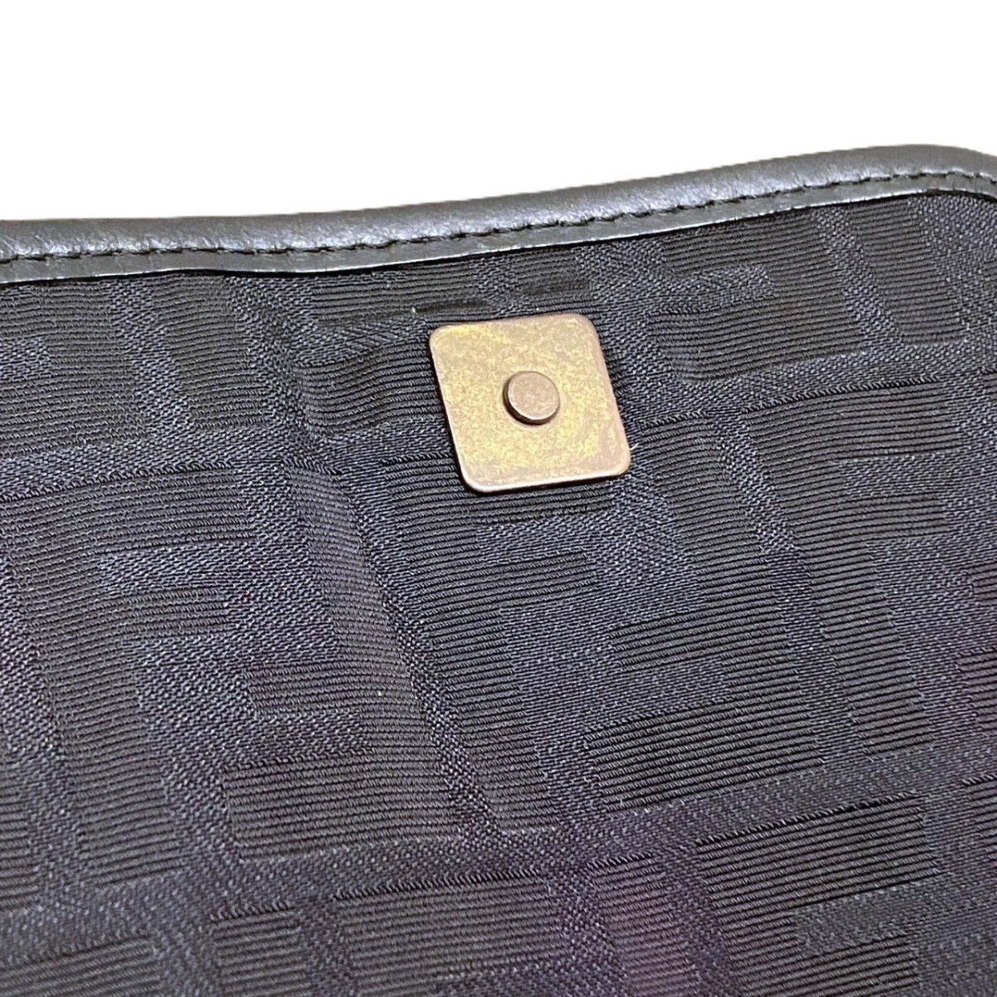 Fendi Black Canvas Shoulder Bag (Pre-Owned)