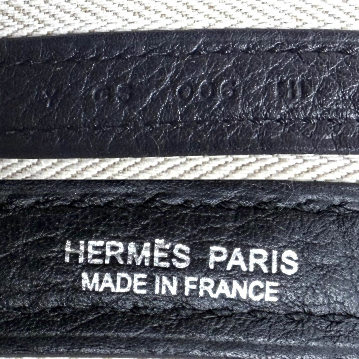 Hermes Black Leather Handbag Tote Bag (Pre-Owned)