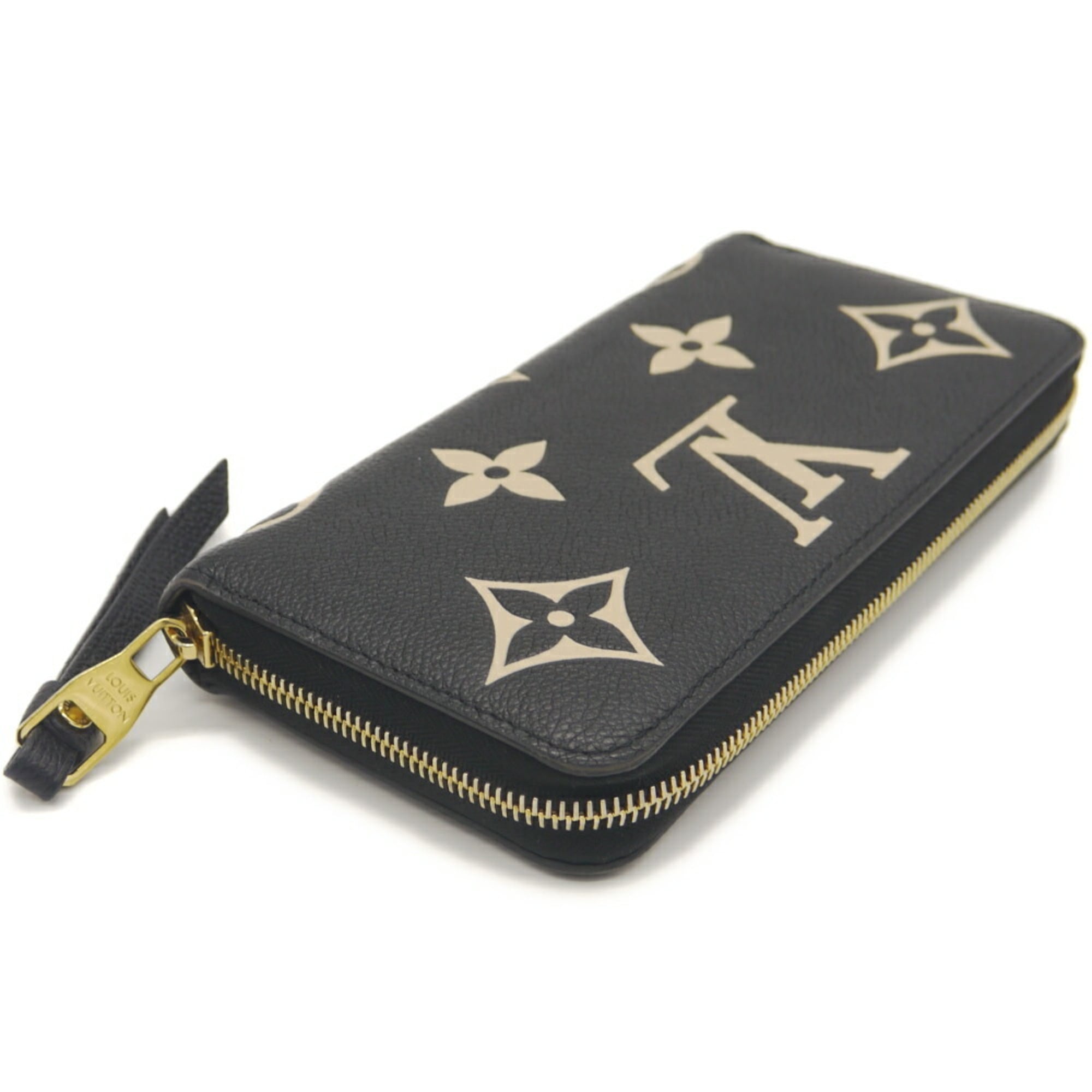 Louis Vuitton Monogram Empreinte Beige Black Monogram Empreinte Long Wallet (Bi-Fold) (Pre-Owned)