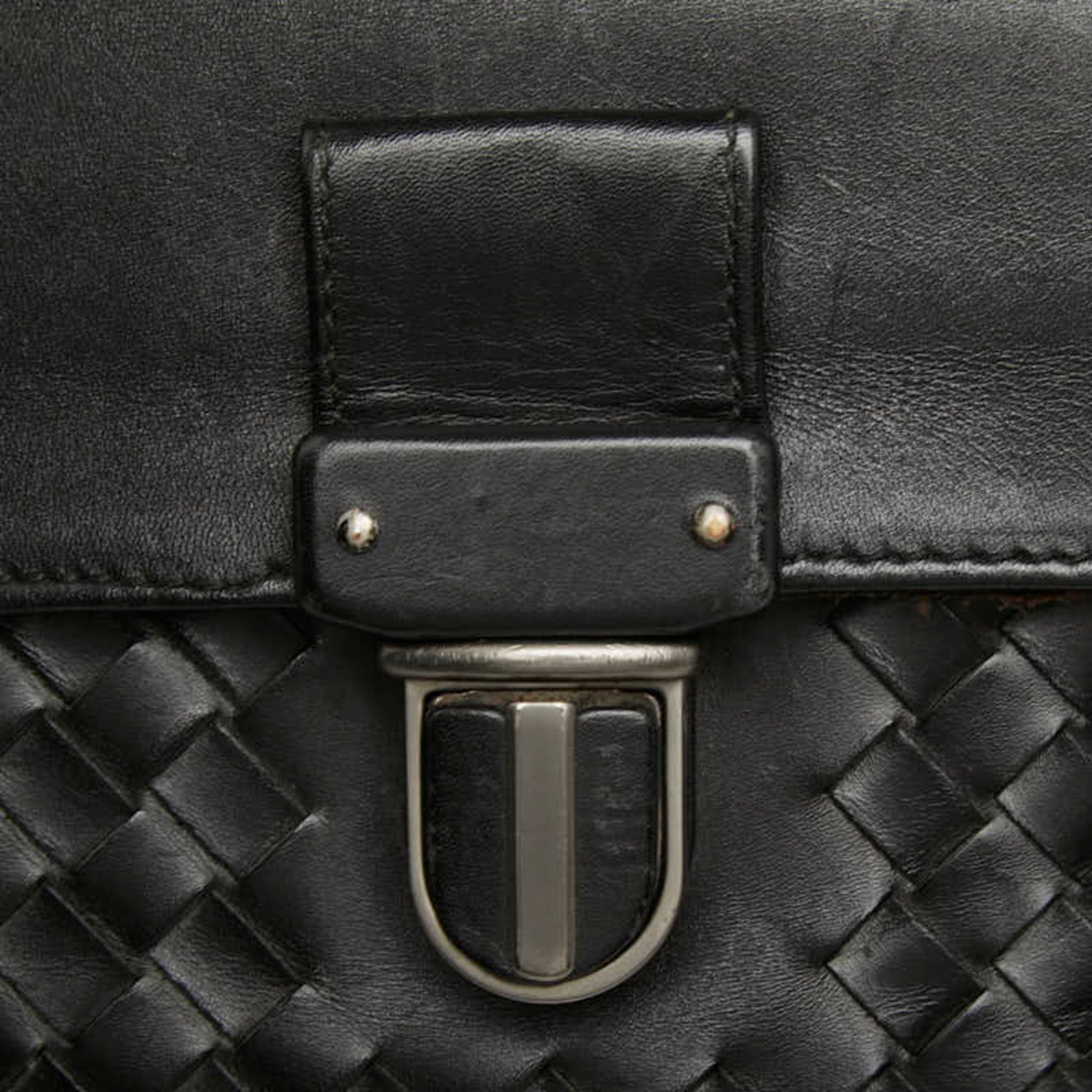 Bottega Veneta Black Leather Briefcase (Pre-Owned)
