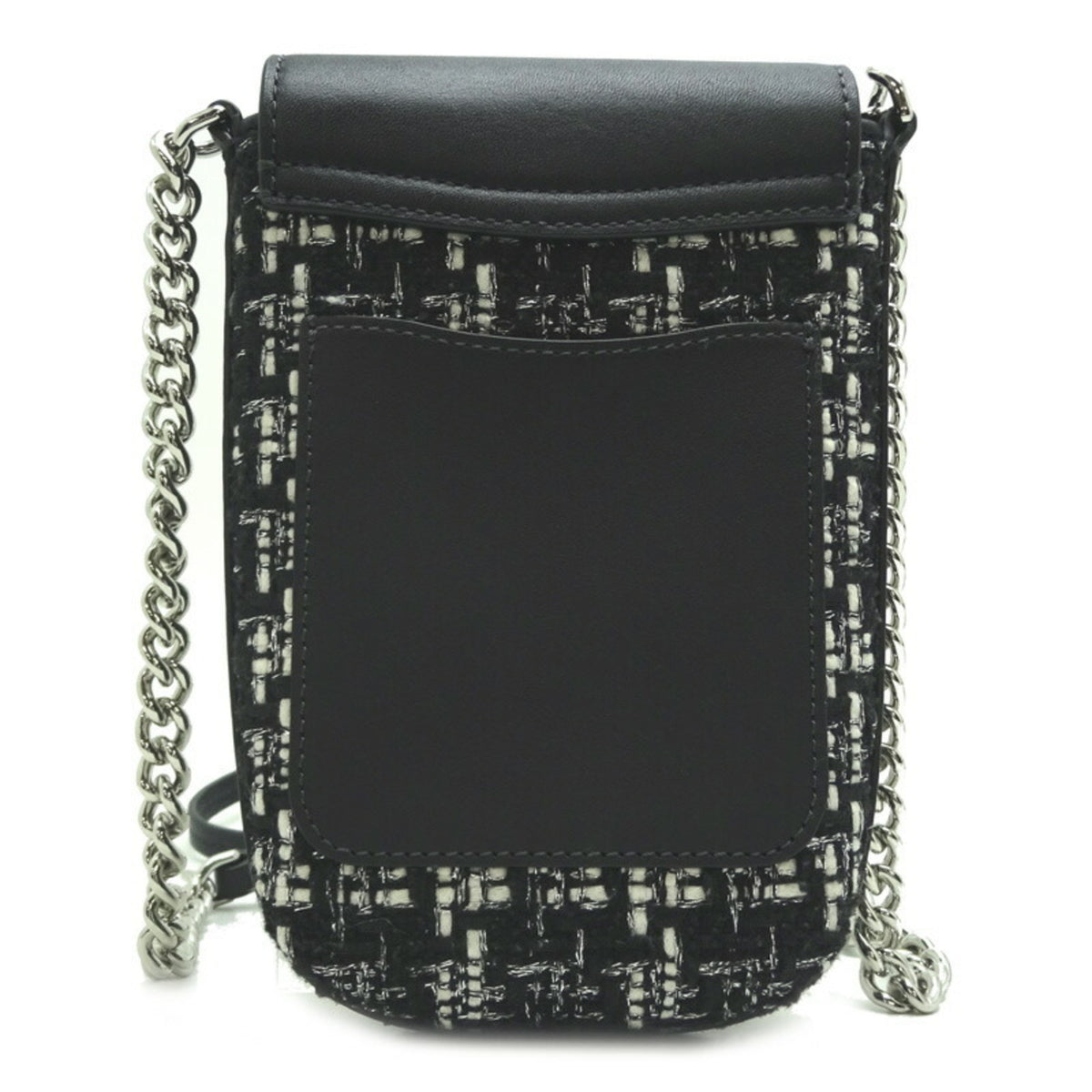Kate Spade Black White Tweed Leather Shoulder Bag (Pre-Owned)