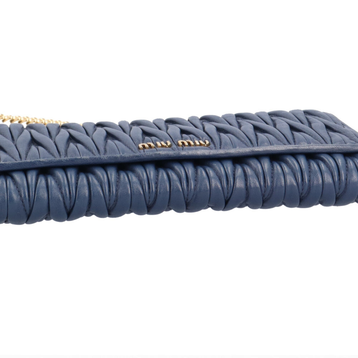 Miu Miu Navy Leather Shoulder Bag (Pre-Owned)
