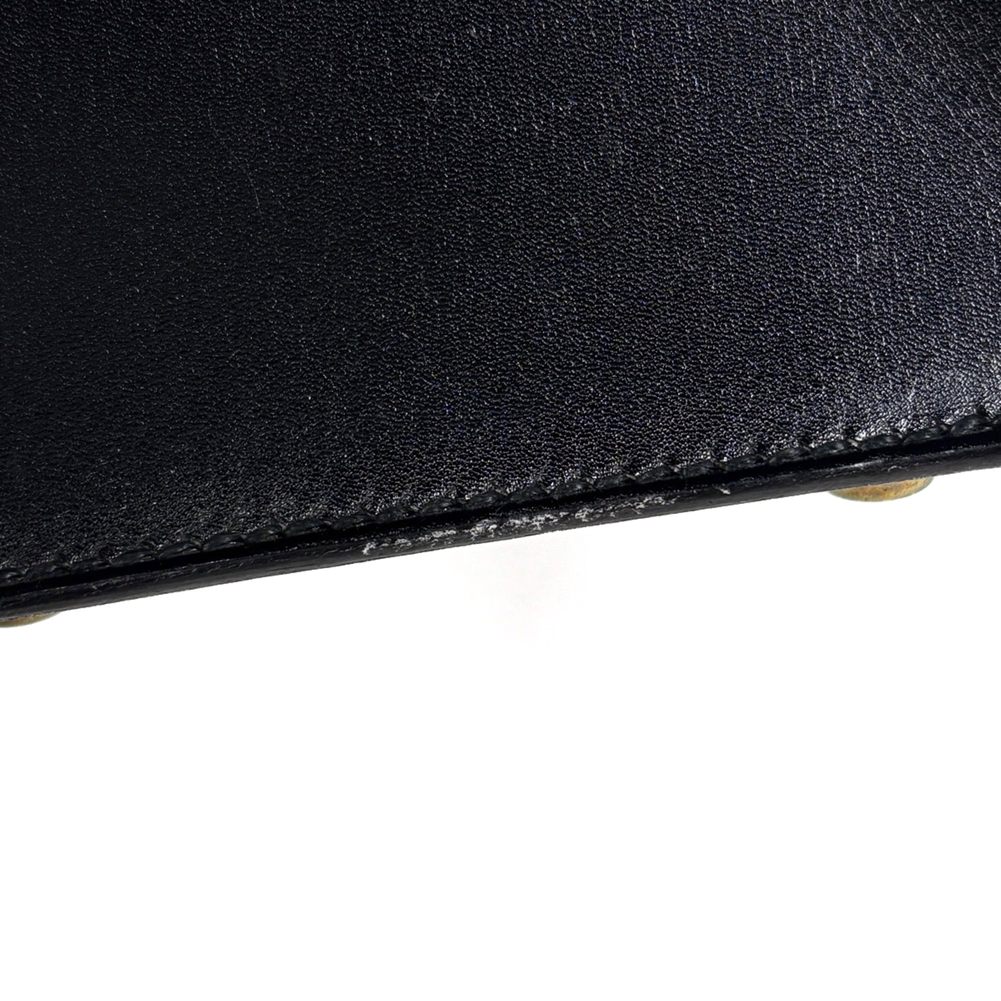 Hermes Kelly Black Box Calf Leather Handbag (Pre-Owned)