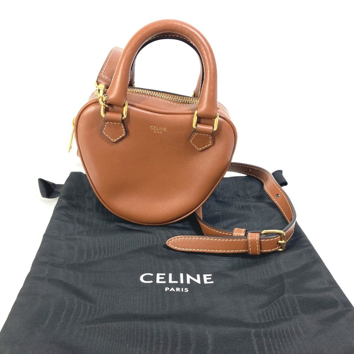 Celine Brown Leather Shoulder Bag (Pre-Owned)