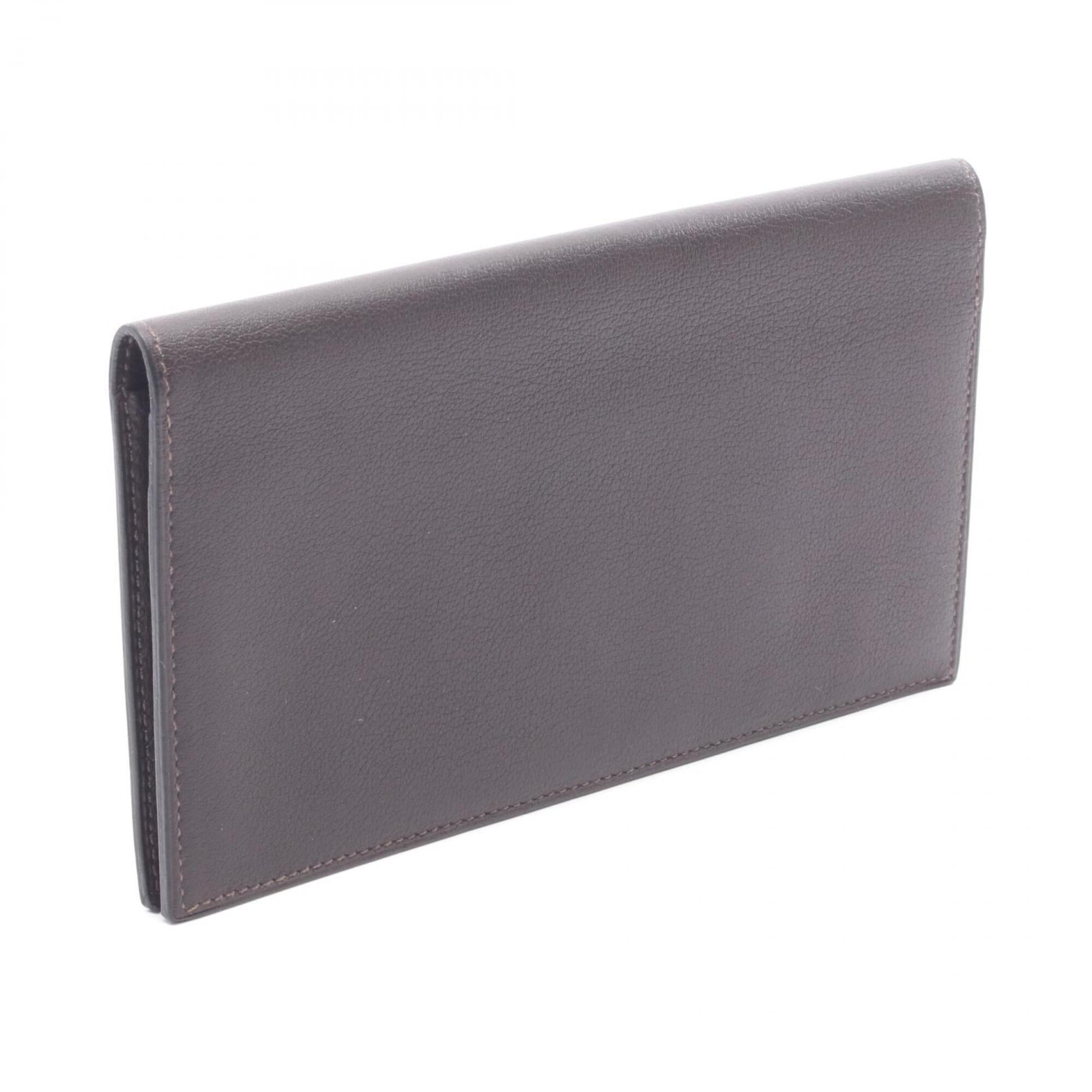 Hermes Brown Swift Leather Long Wallet (Bi-Fold) (Pre-Owned)