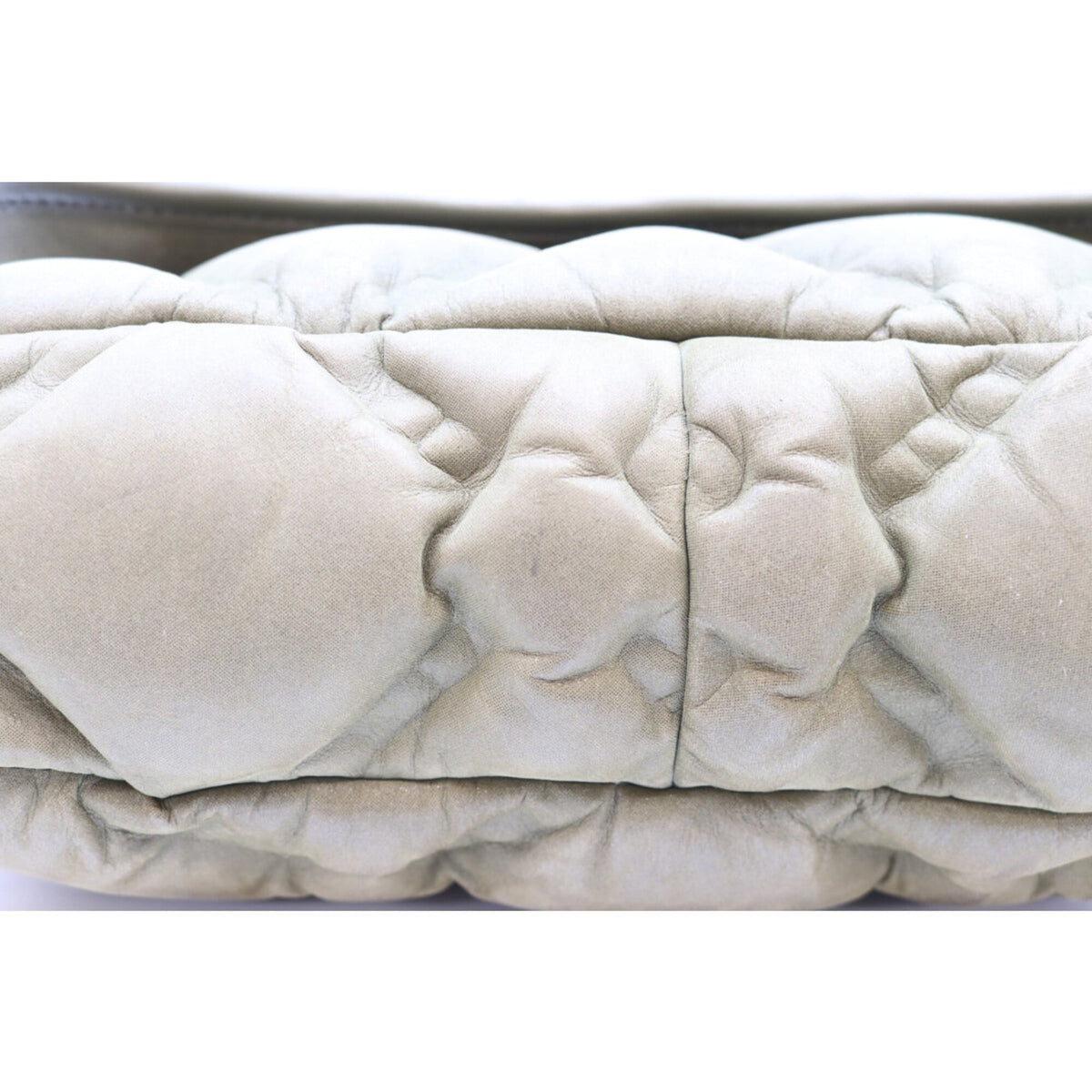 Chanel Khaki Leather Shoulder Bag (Pre-Owned)