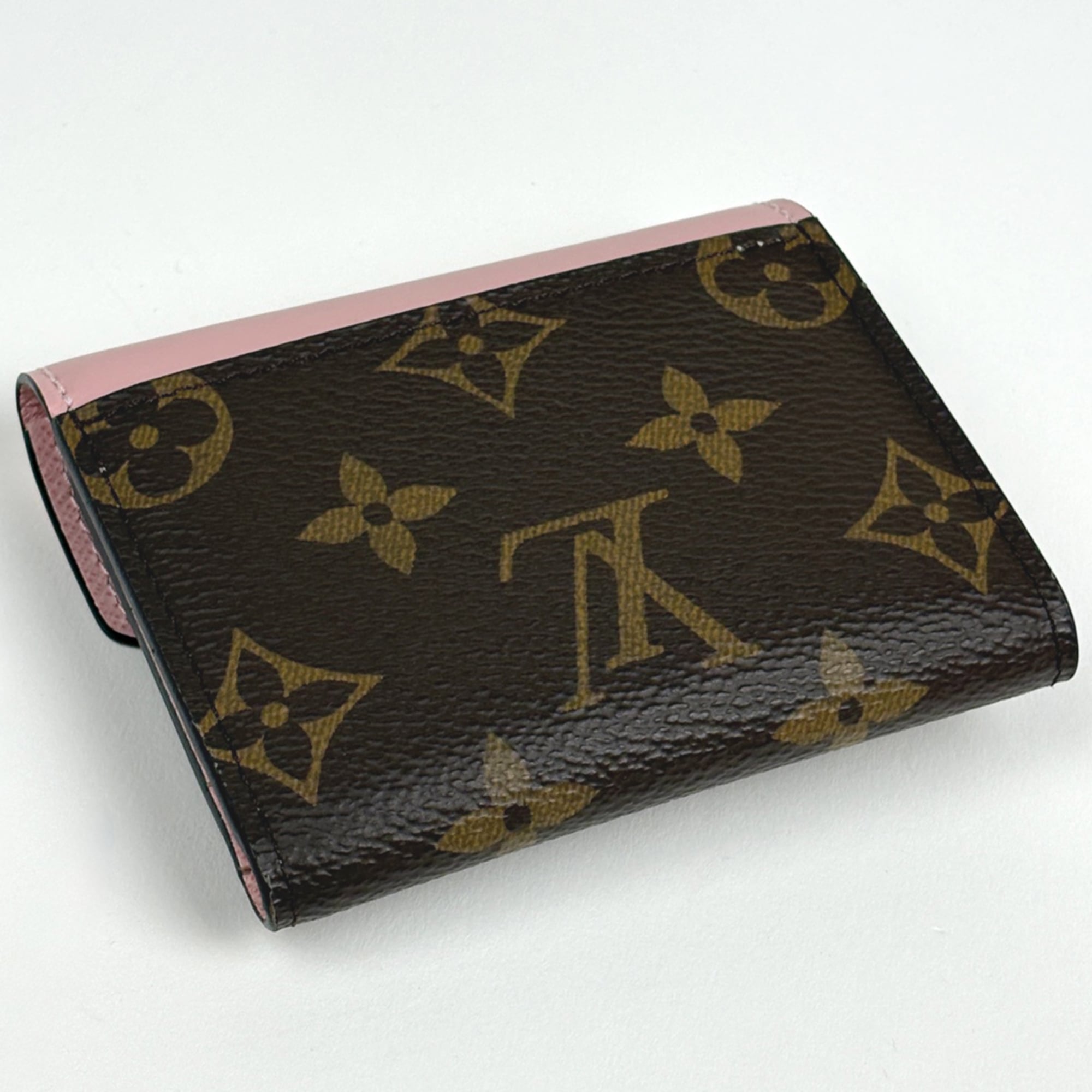 Louis Vuitton Brown Pink Rose Ballerine Monogram Wallet (Tri-Fold) (Pre-Owned)
