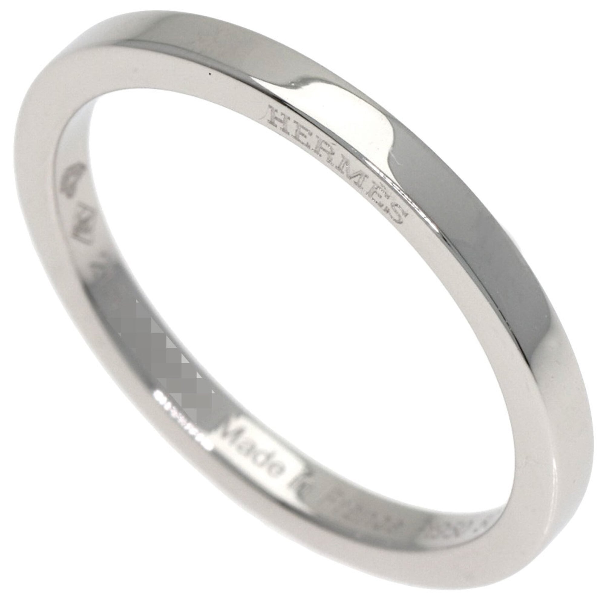 Hermes Platinum 950 Band Ring (Pre-Owned)