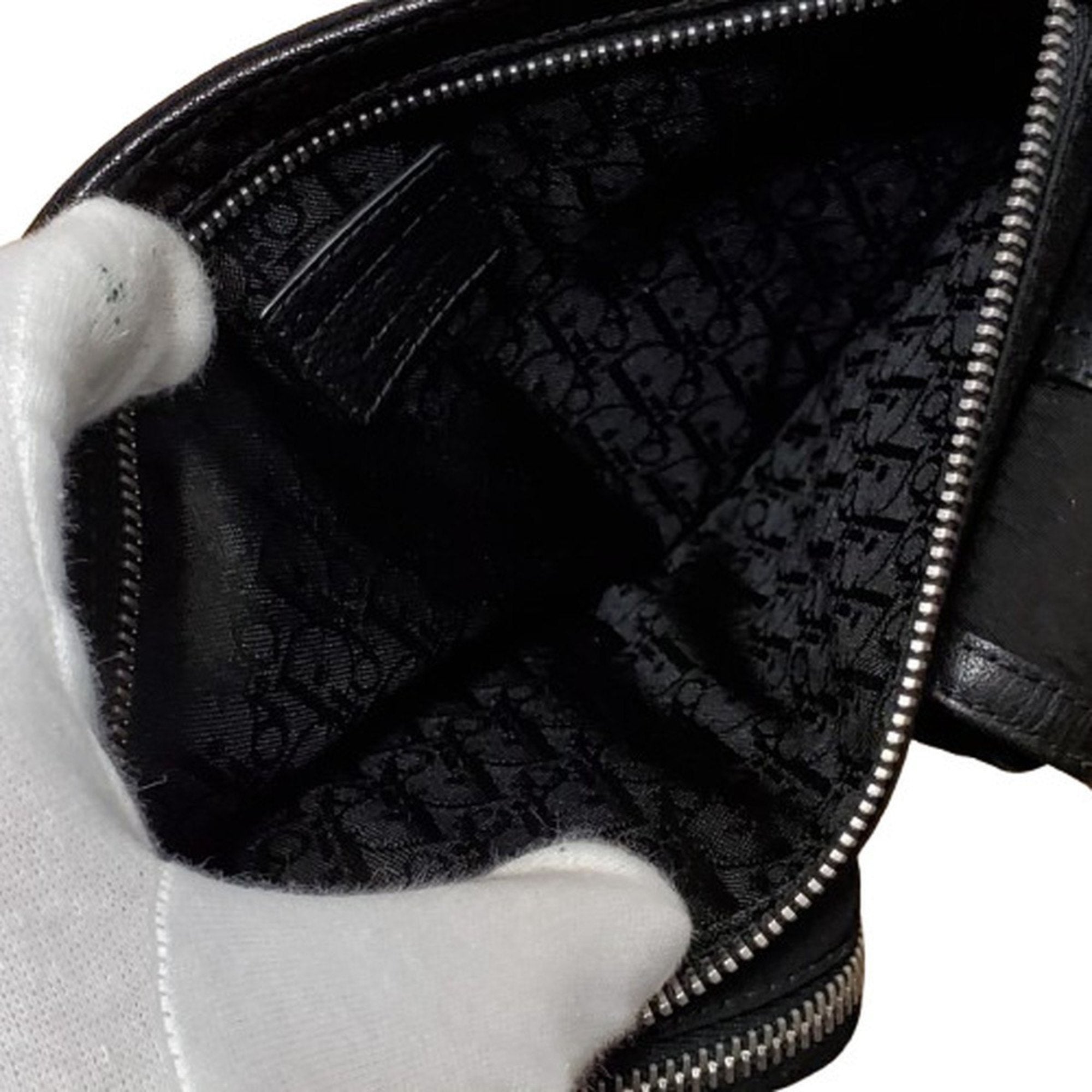 Christian Dior Black Nylon Leather Fanny Pack Sling Bag (Pre-Owned)