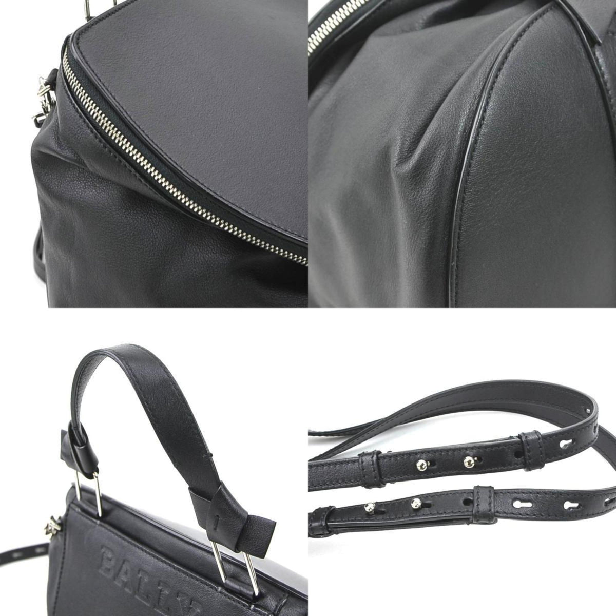 Bally Black Leather Shoulder Bag (Pre-Owned)