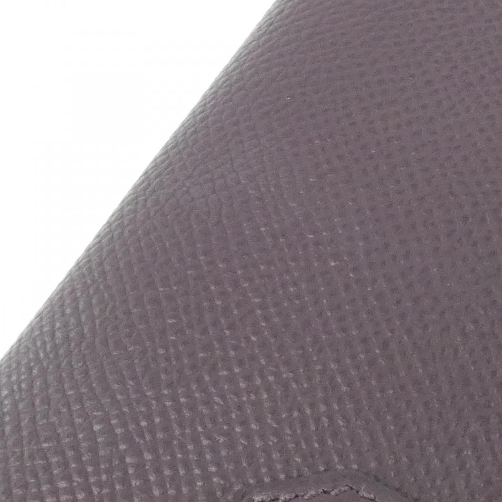 Hermes Anemone Purple Epsom Leather Long Wallet (Bi-Fold) (Pre-Owned)