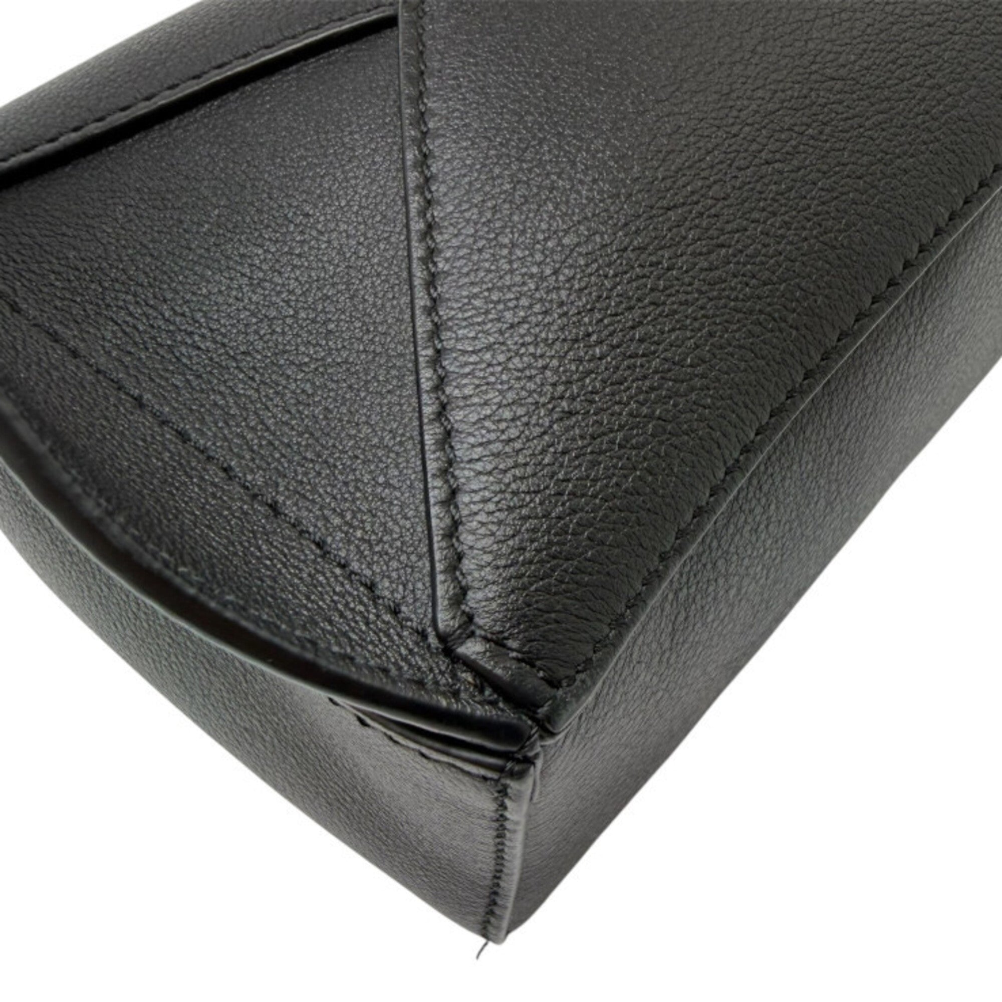 Loewe Puzzle Black Leather Fanny Pack Sling Bag (Pre-Owned)