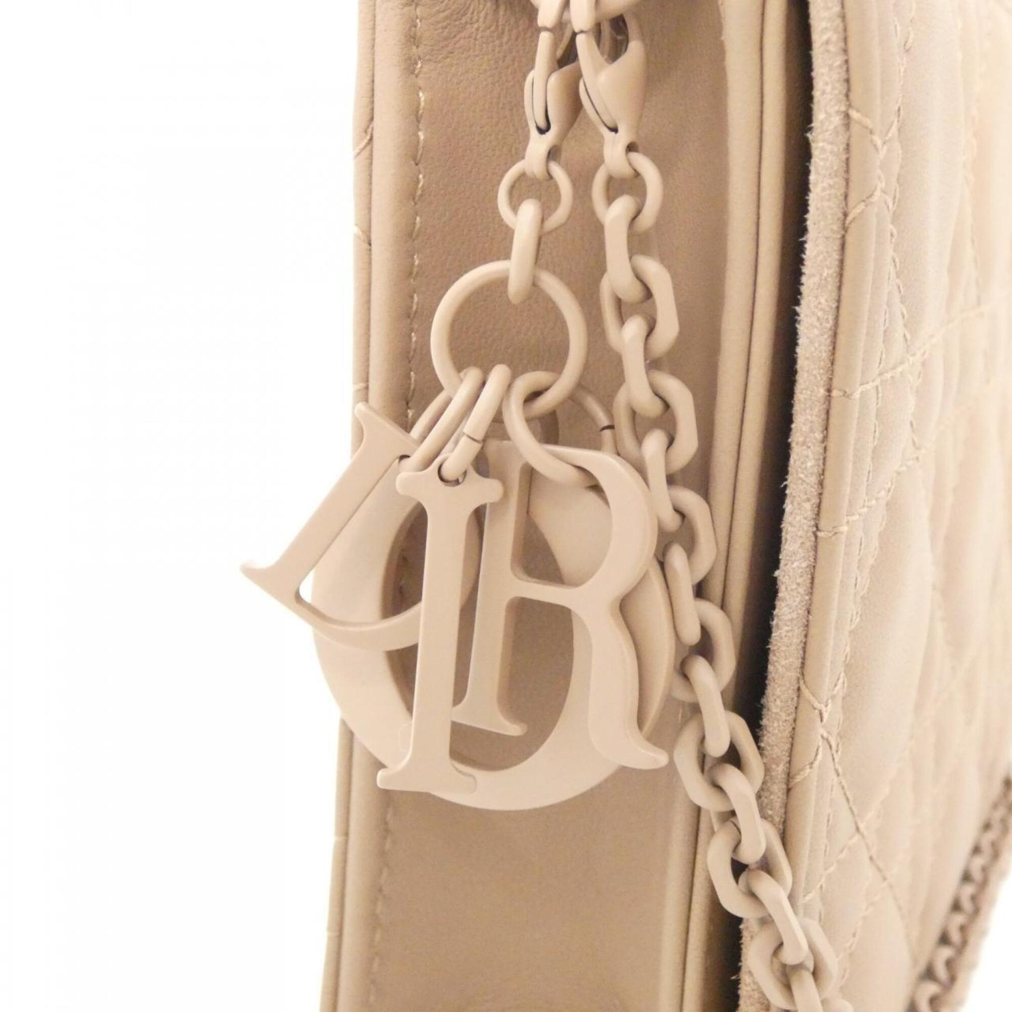 Christian Dior Lady Dior Pink Beige Handbag (Pre-Owned)