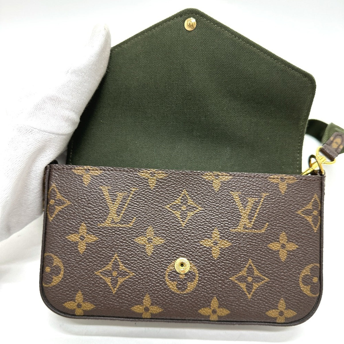 Louis Vuitton Monogram Brown Monogram Pochette Shoulder Bag (Pre-Owned)
