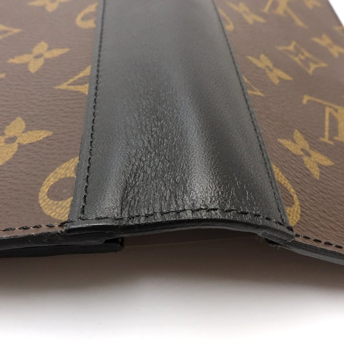 Louis Vuitton Black Brown Monogram Macassar Canvas Long Wallet (Bi-Fold) (Pre-Owned)