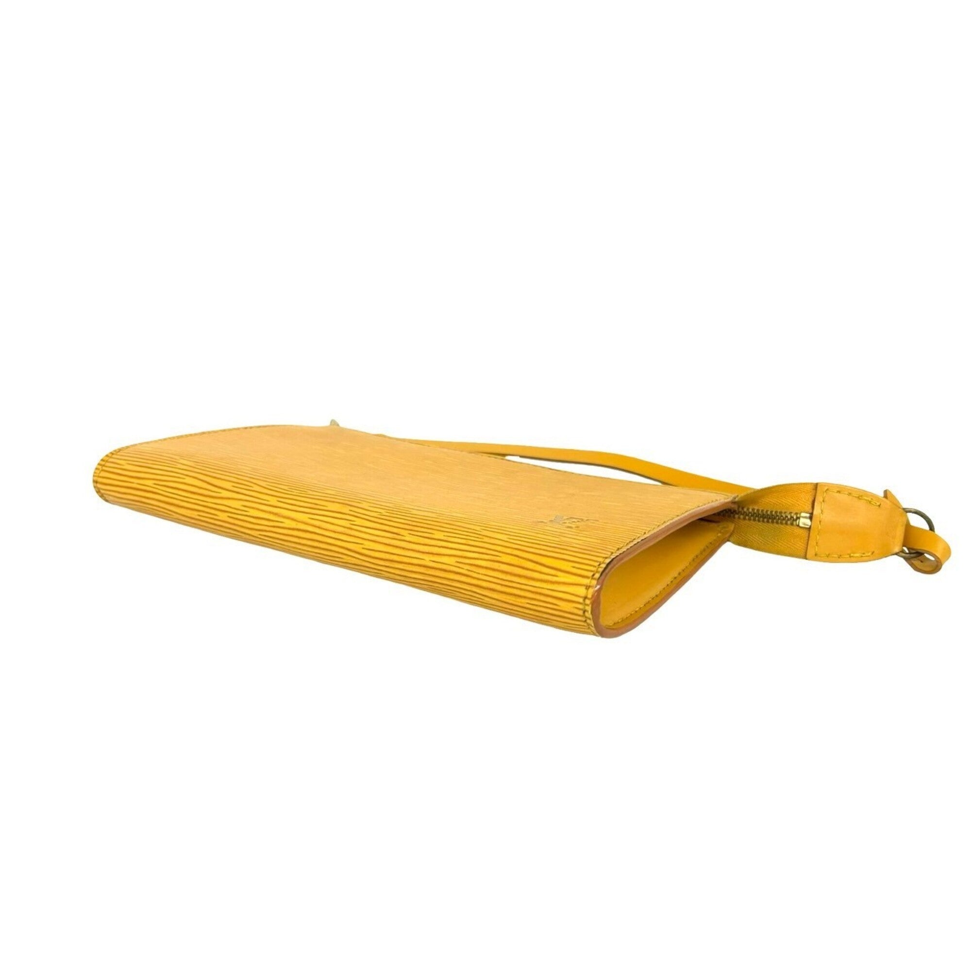 Louis Vuitton Yellow Leather Handbag Pochette (Pre-Owned)