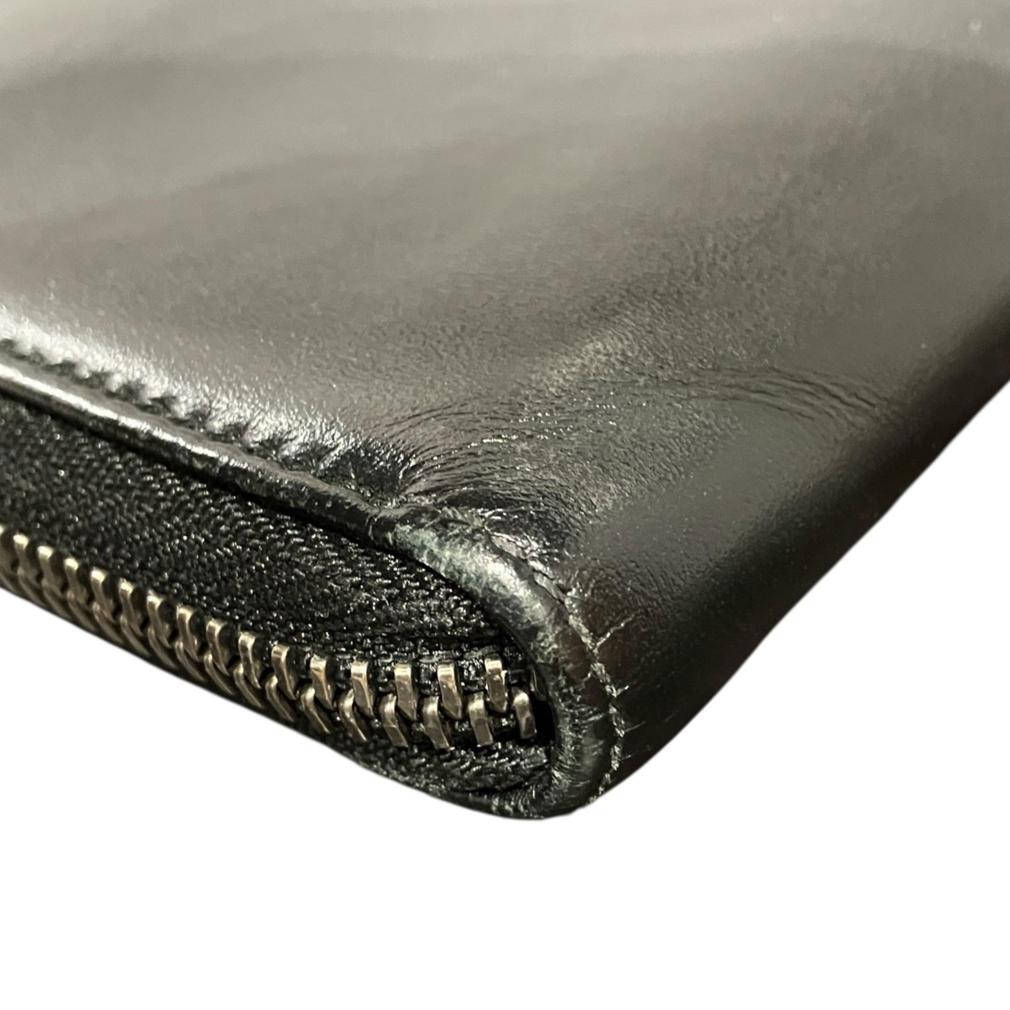 Bvlgari Black Leather Long Wallet (Bi-Fold) (Pre-Owned)
