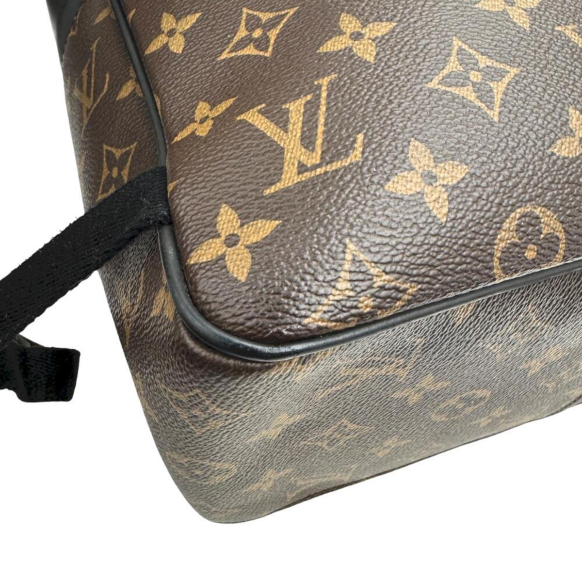Louis Vuitton Black Brown Monogram Leather Backpack (Pre-Owned)