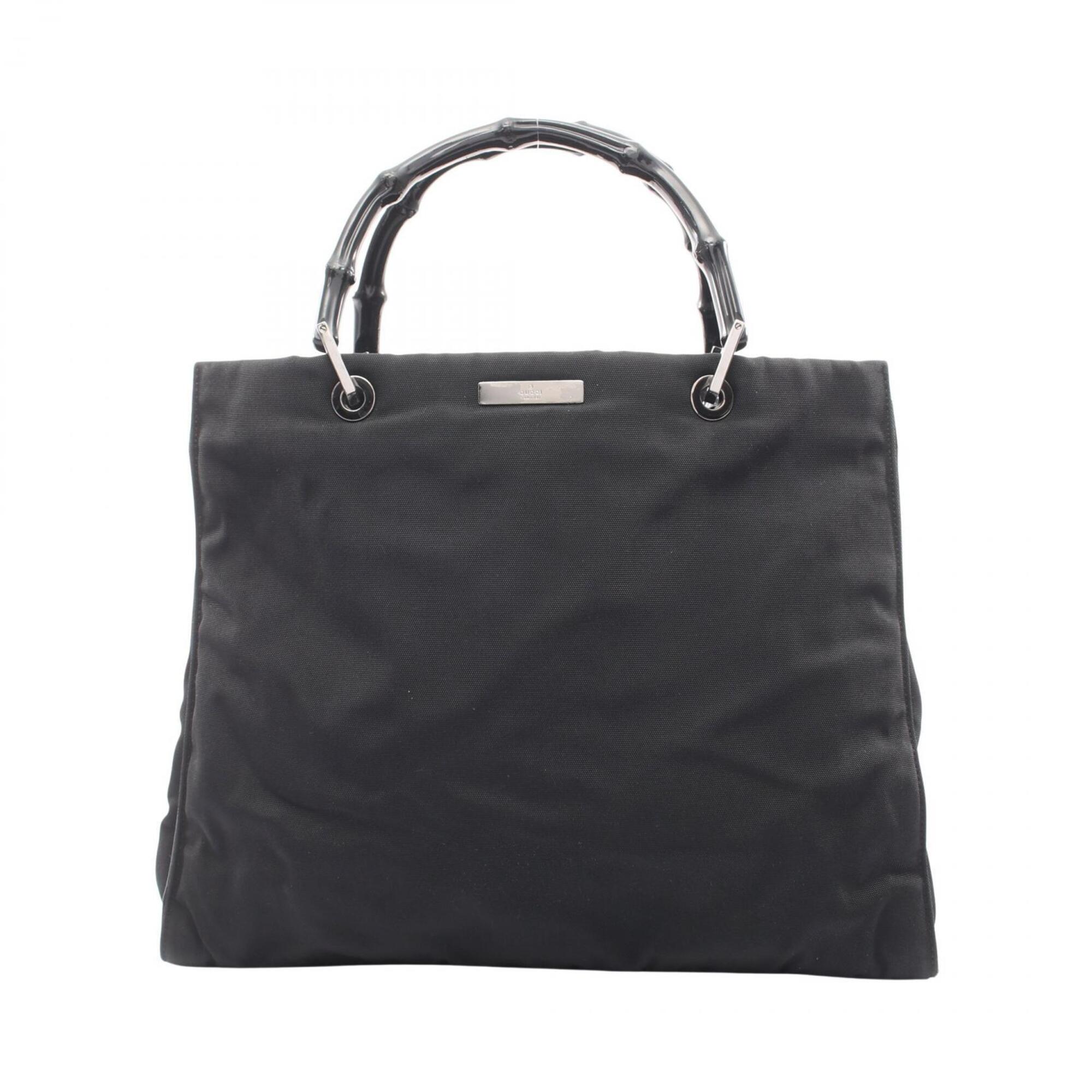 Gucci Black Nylon Handbag Tote Bag (Pre-Owned)