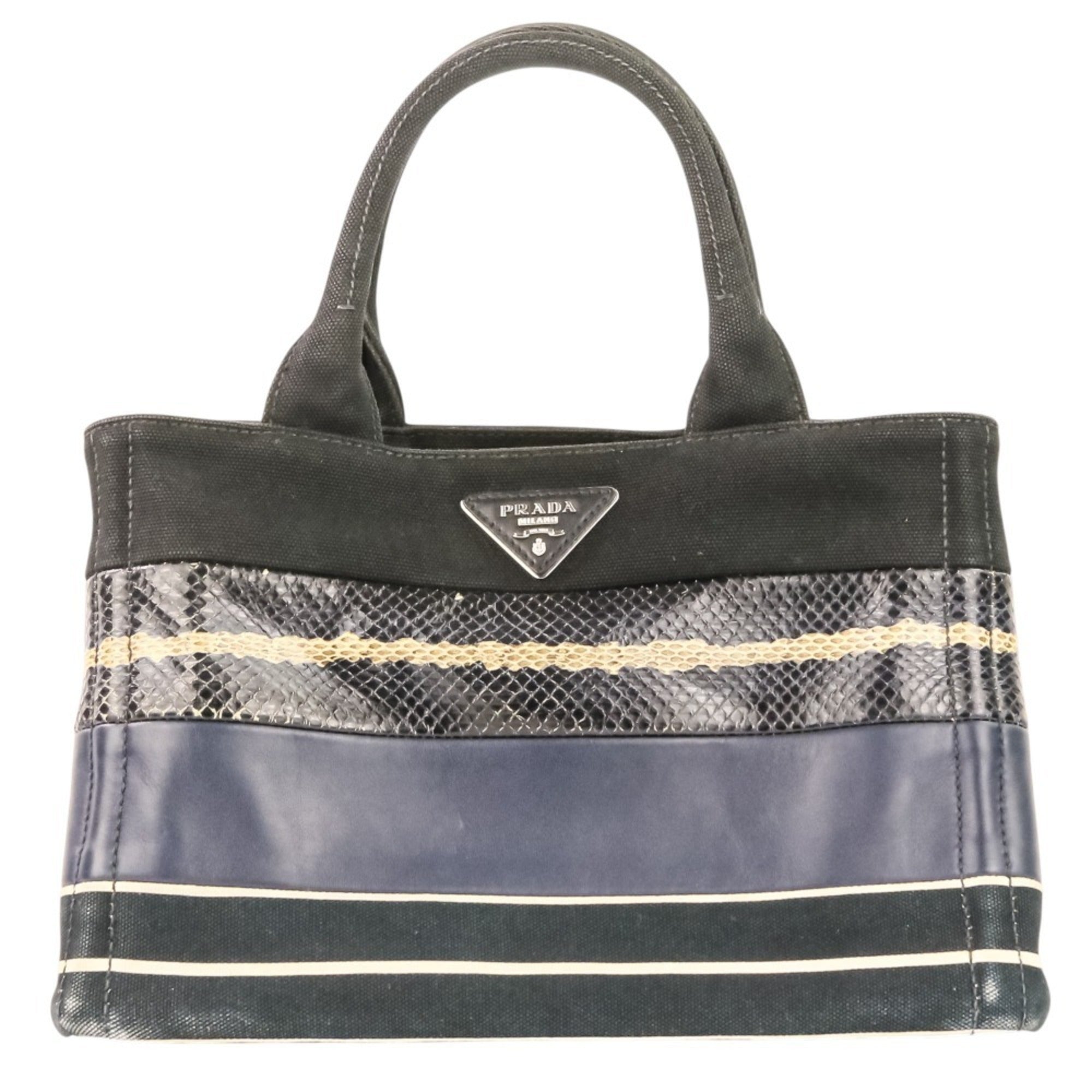 Prada Black Navy Handbag Shoulder Bag (Pre-Owned)