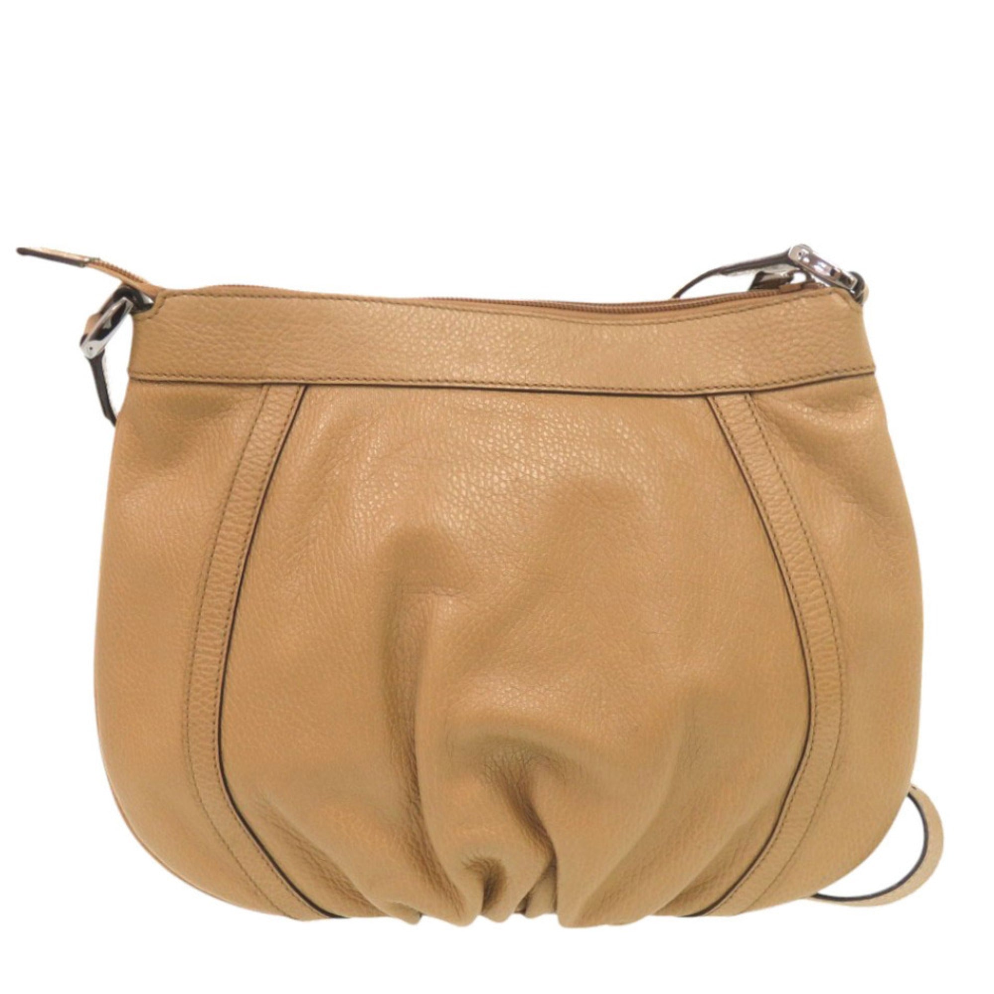 Gucci Brown Camel Leather Shoulder Bag (Pre-Owned)