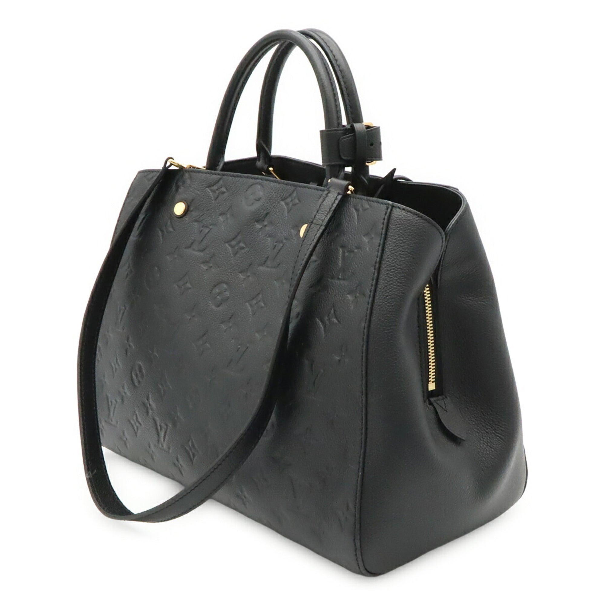 Louis Vuitton Black Noir Monogram Empreinte Handbag Shoulder Bag Tote Bag (Pre-Owned)