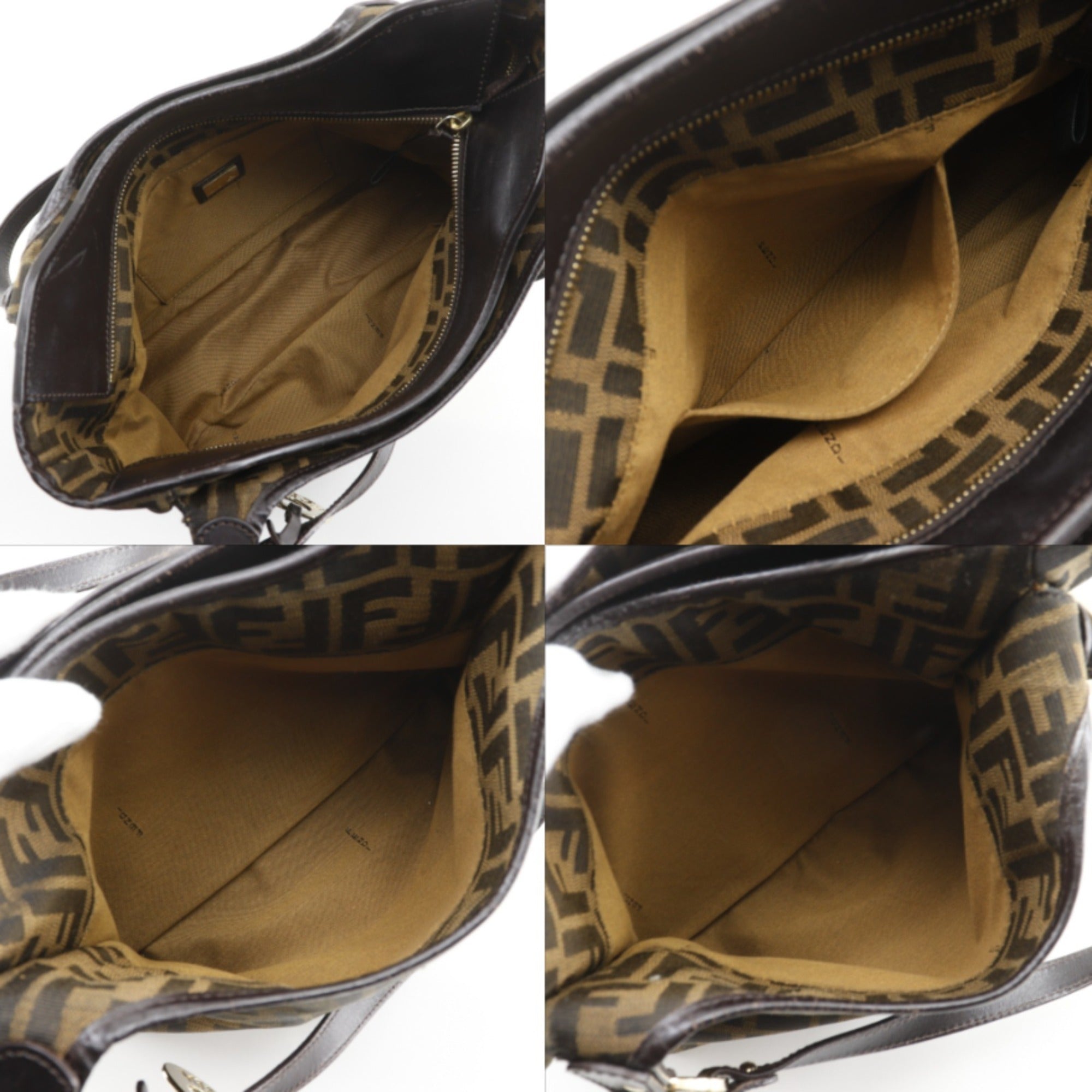 Fendi Zucca Brown Zucca Tote Bag (Pre-Owned)