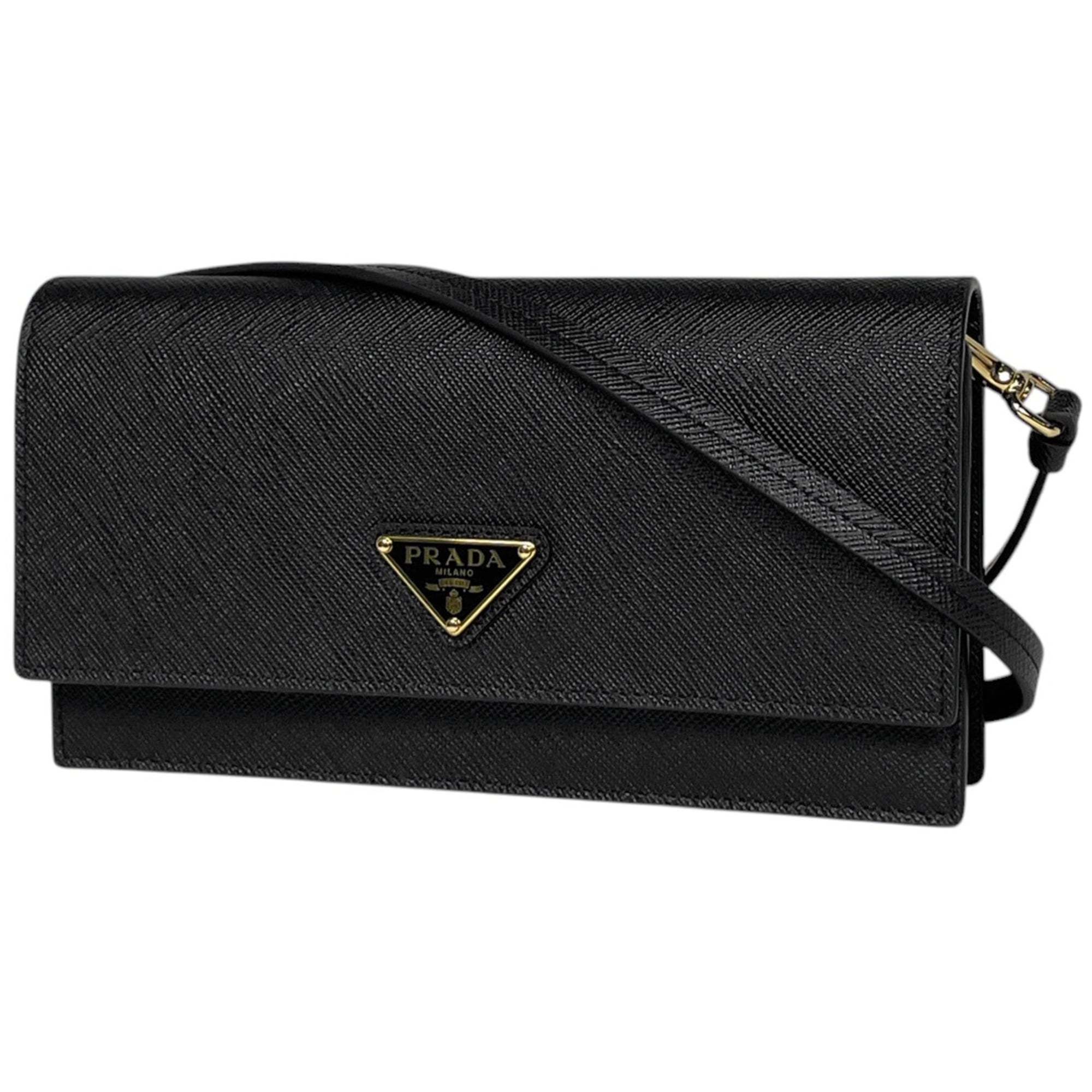 Prada Black Leather Shoulder Bag (Pre-Owned)