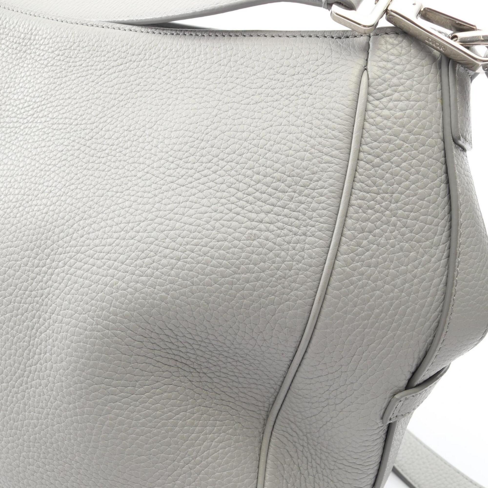 Christian Dior Blue Leather Handbag Saddle Bag (Pre-Owned)